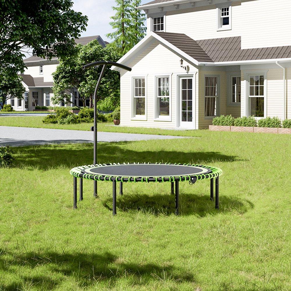 Green - LIFE IDEAS SPORT - 48in Bungee Cords Foldable Round Trampoline - 2