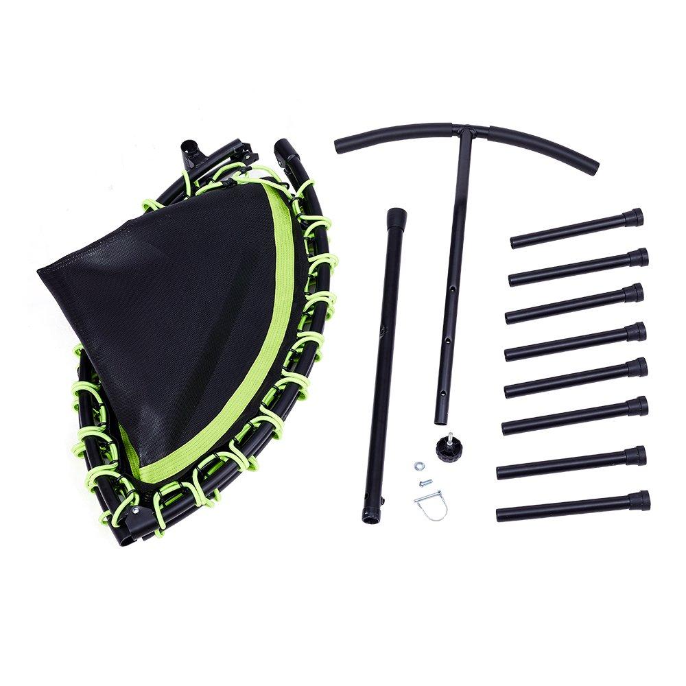 Green - LIFE IDEAS SPORT - 48in Bungee Cords Foldable Round Trampoline - 13