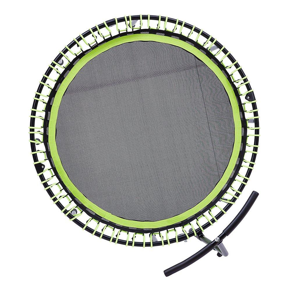 Green - LIFE IDEAS SPORT - 48in Bungee Cords Foldable Round Trampoline - 6