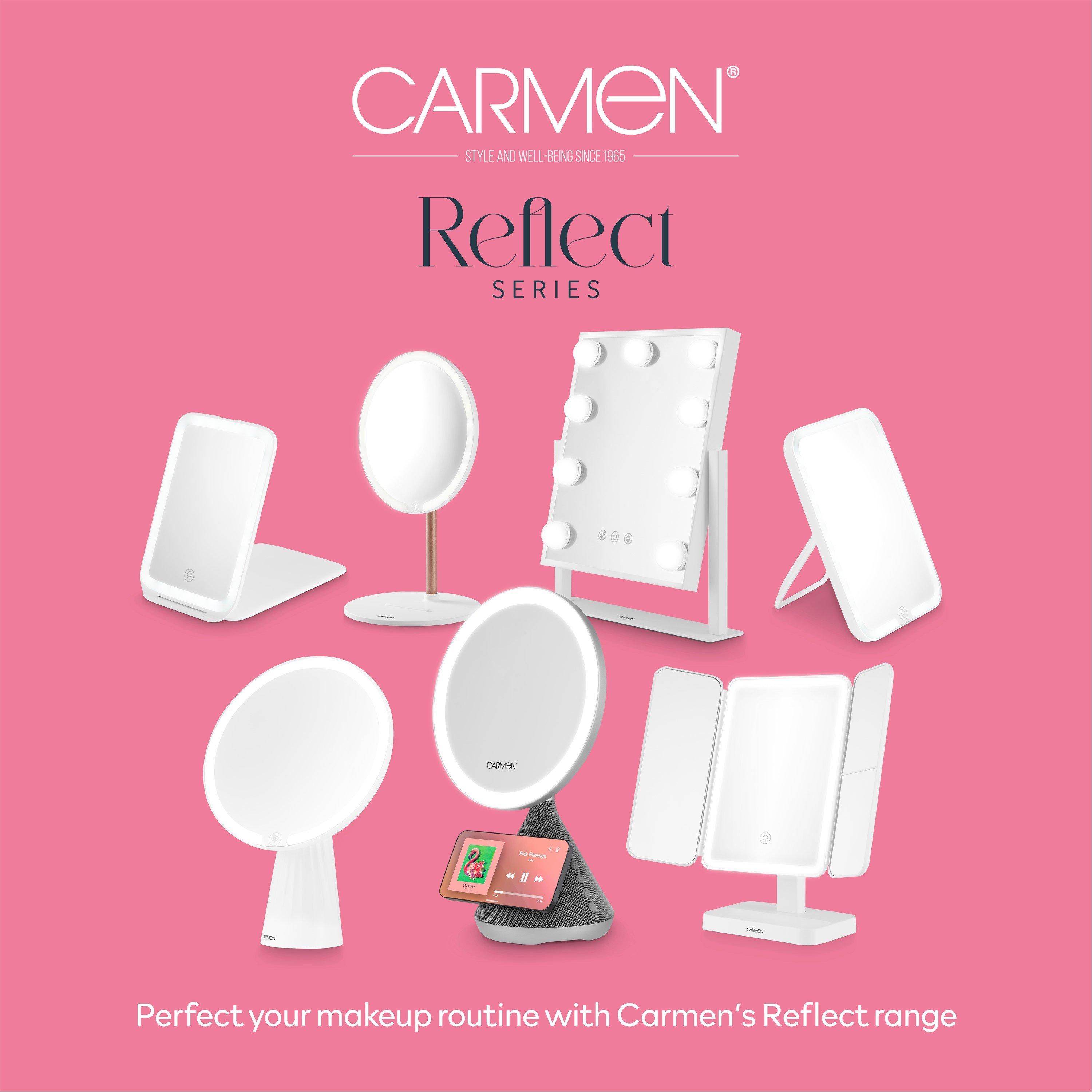 Silver - Carmen - 3 in 1 Illuminated Mirror with 5W Bluetooth Speake - 9