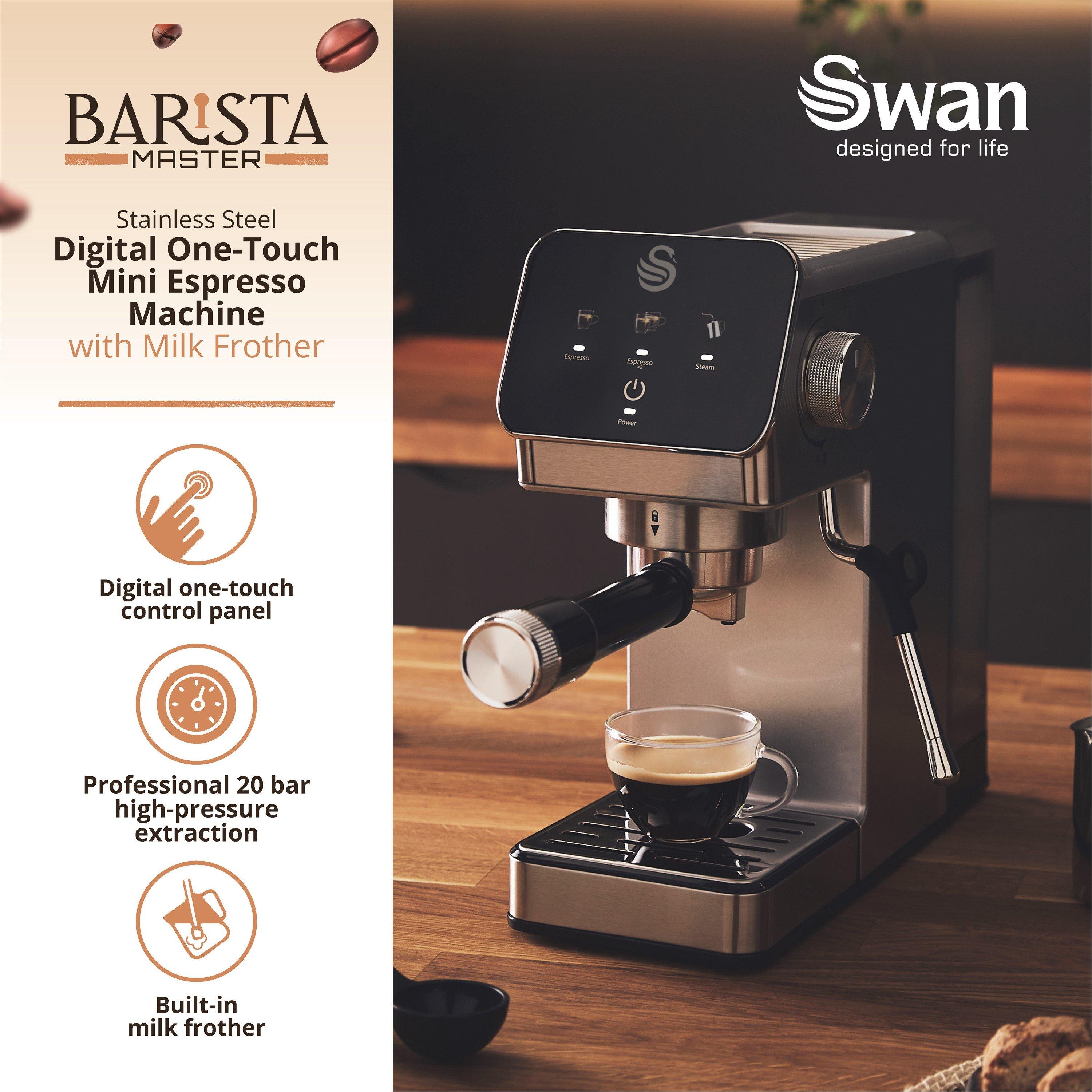 Stainless Steel - Swan - Digital Espresso Coffee Maker - 2