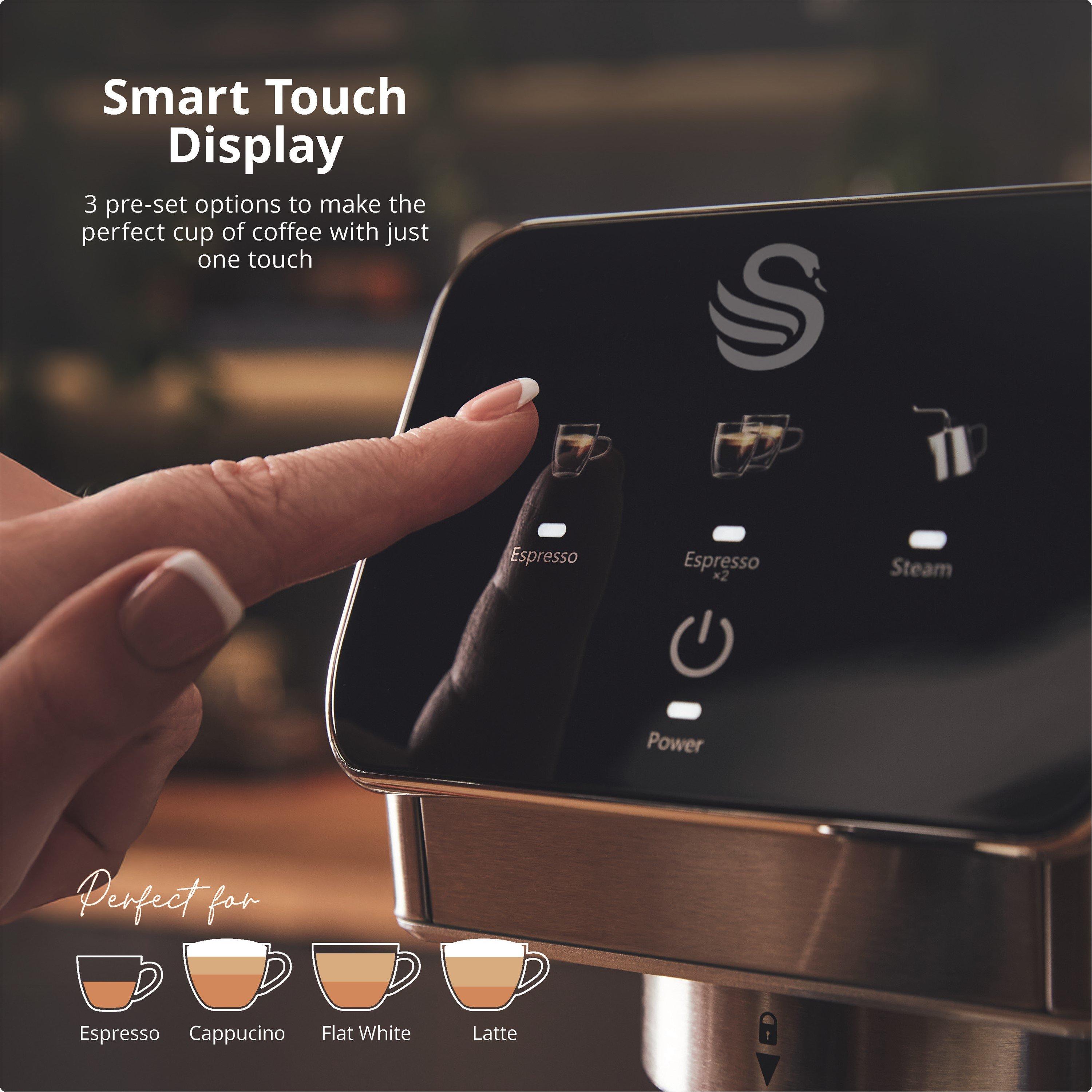Stainless Steel - Swan - Digital Espresso Coffee Maker - 3