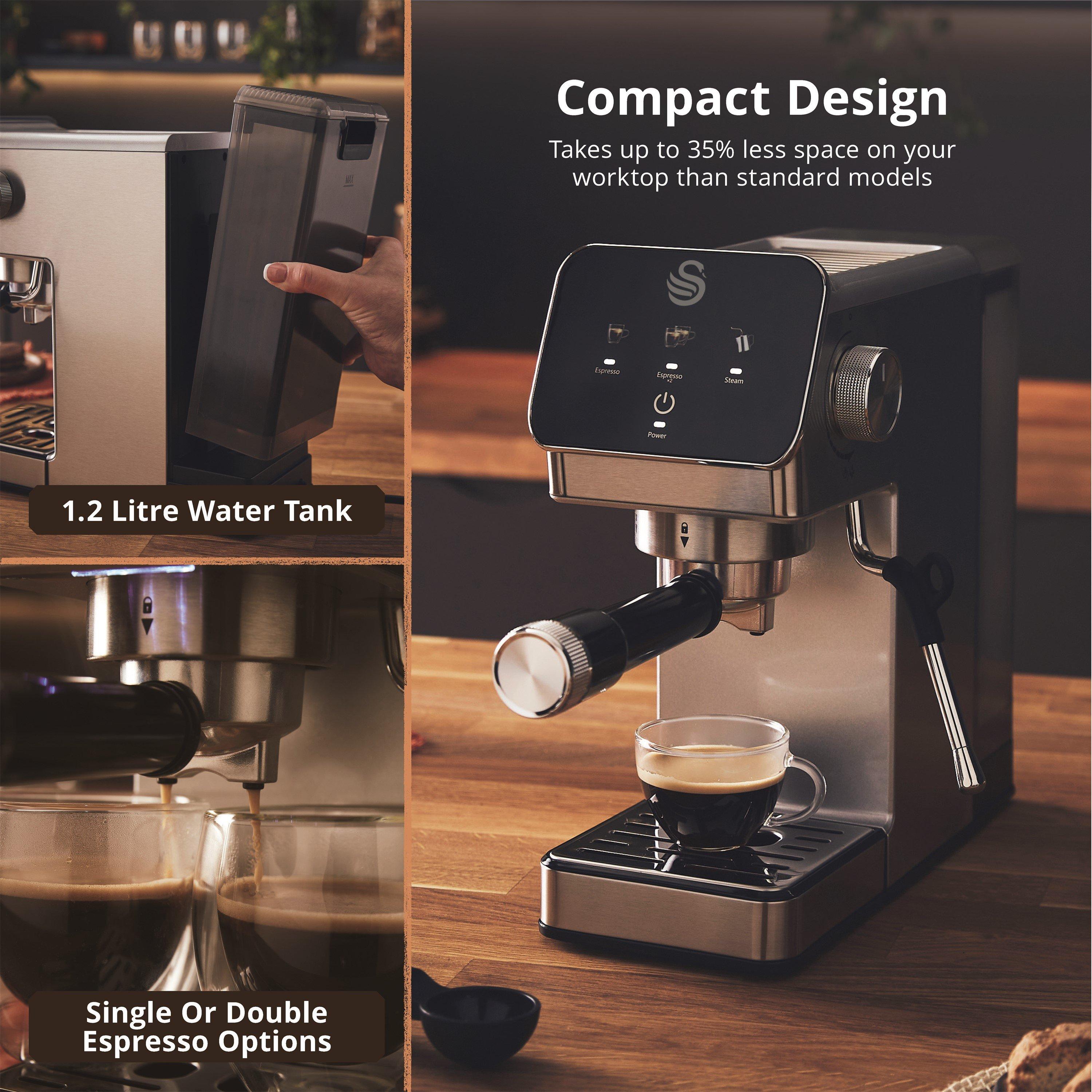 Stainless Steel - Swan - Digital Espresso Coffee Maker - 5