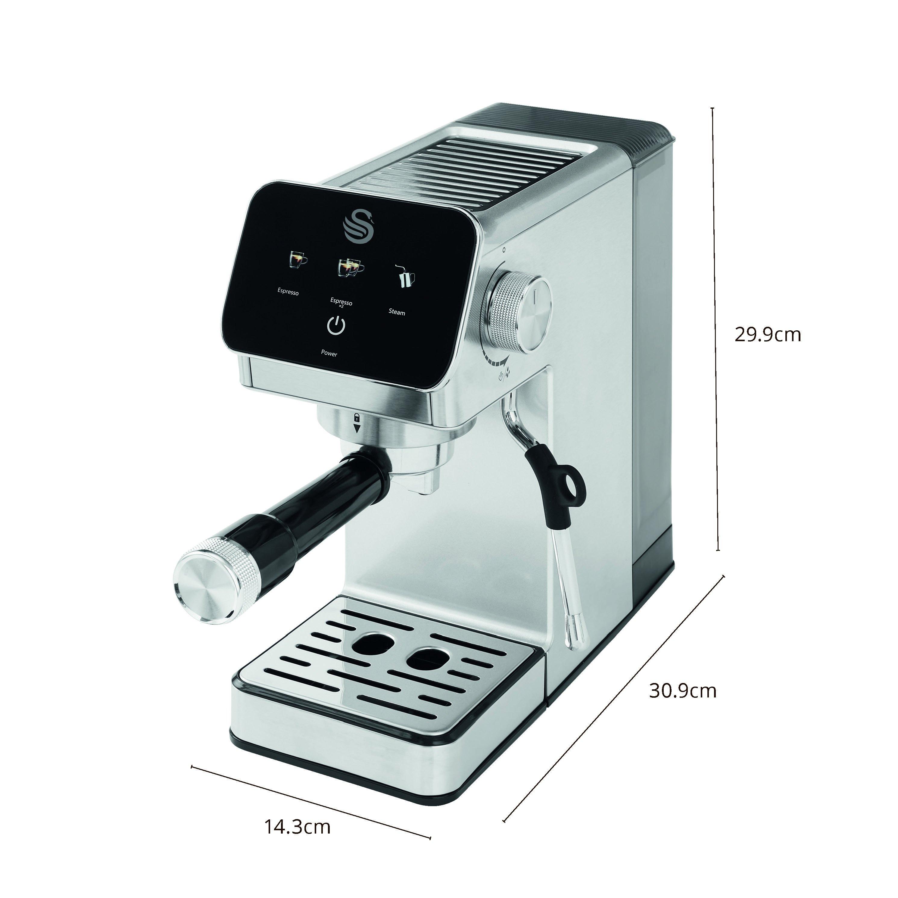 Stainless Steel - Swan - Digital Espresso Coffee Maker - 6