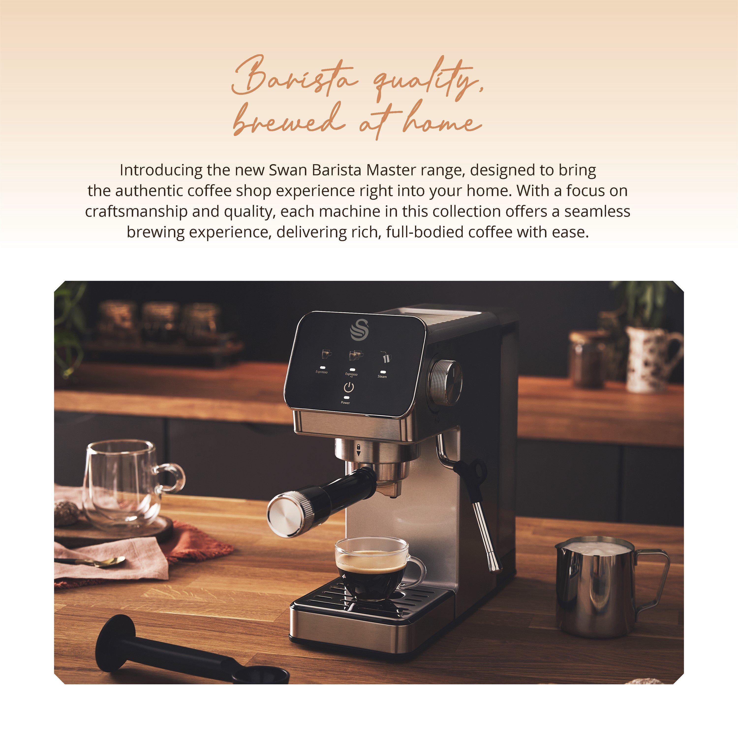 Stainless Steel - Swan - Digital Espresso Coffee Maker - 8