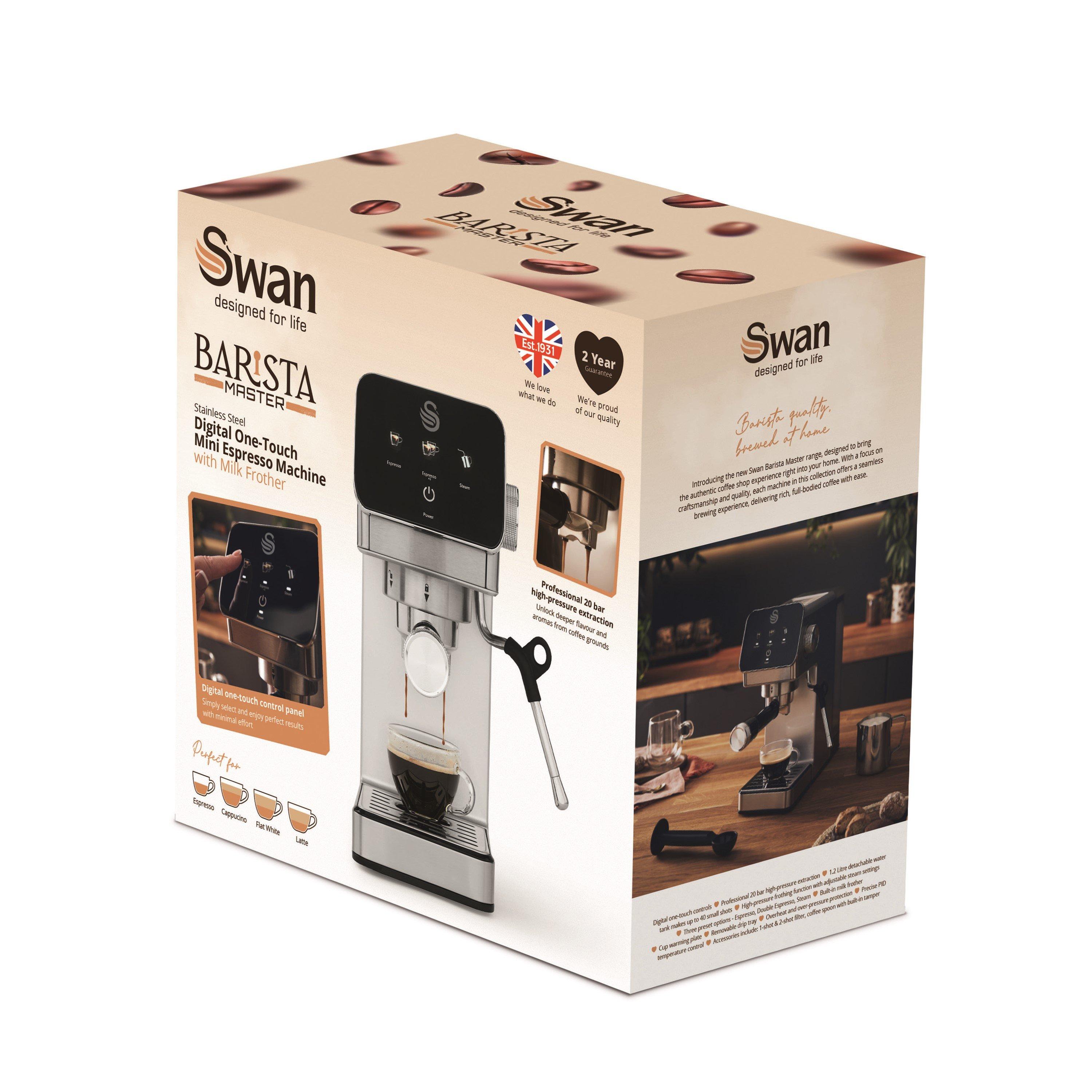Stainless Steel - Swan - Digital Espresso Coffee Maker - 9