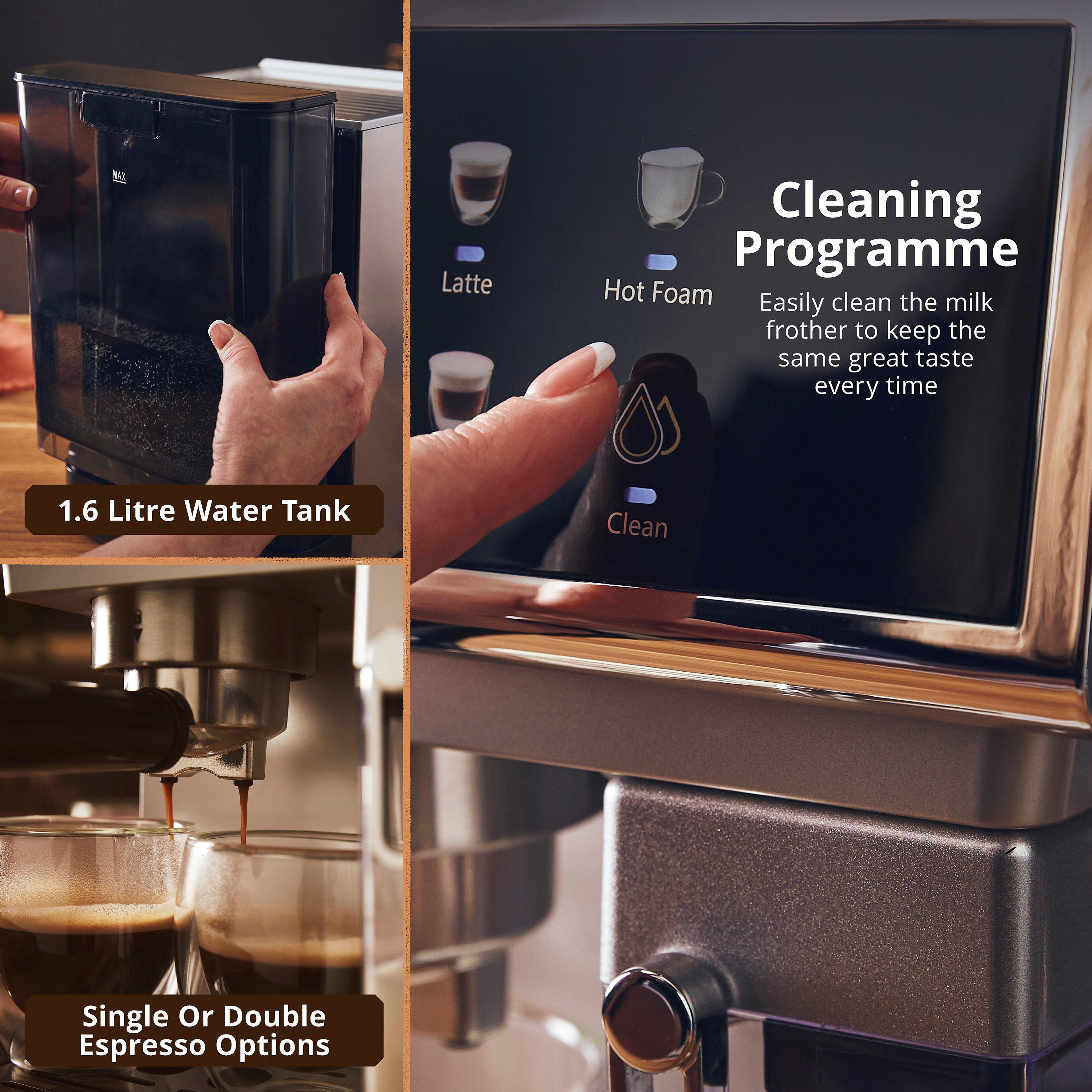 Stainless Steel - Swan - Digital Espresso Coffee Machine inc Automatic Milk - 5