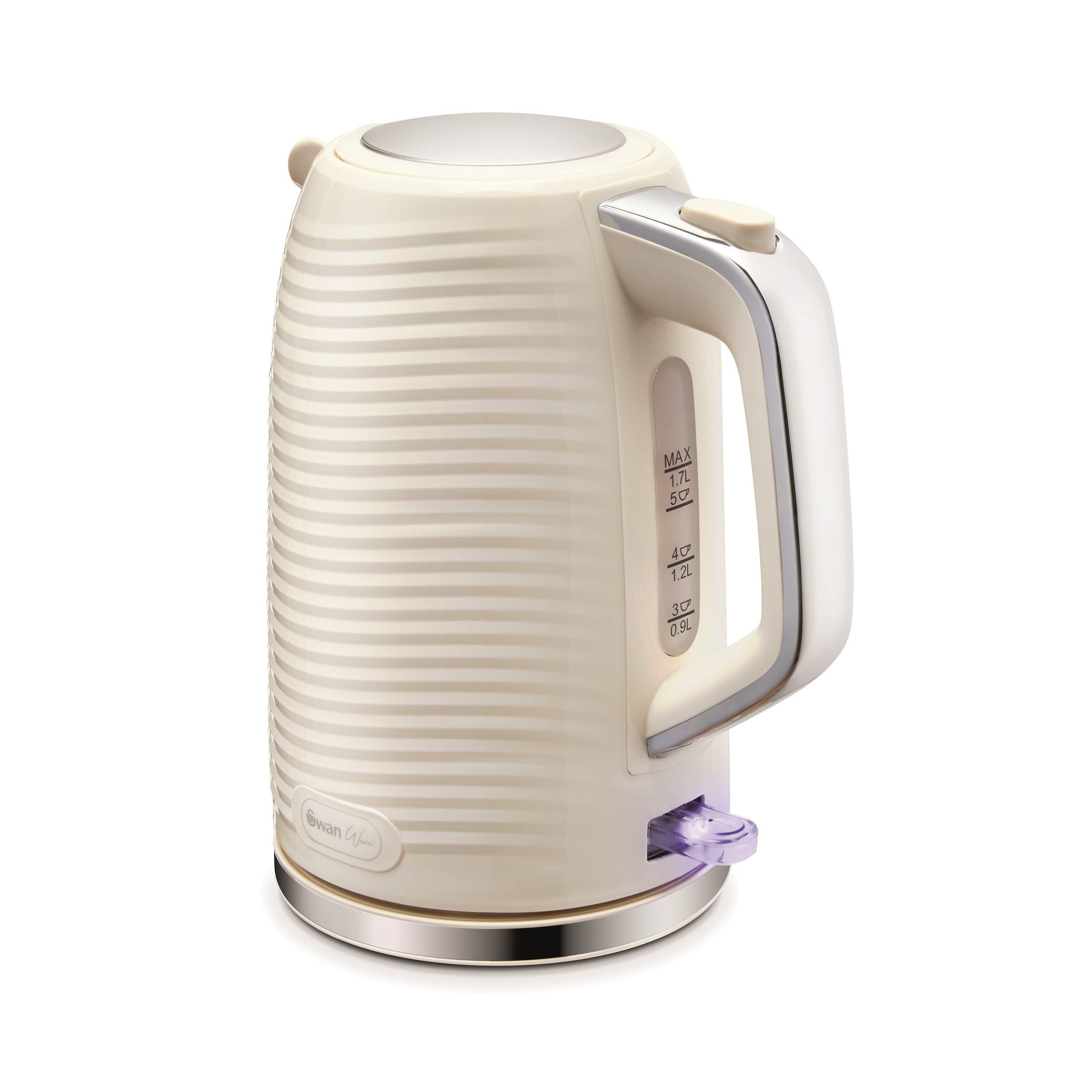 Cream - Swan - Wave 1.7L kettle Cream with Chrome Trim - 1