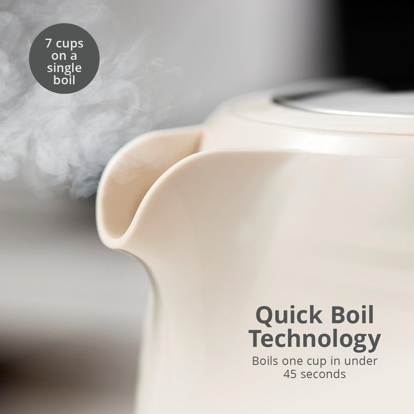 Cream - Swan - Wave 1.7L kettle Cream with Chrome Trim - 3