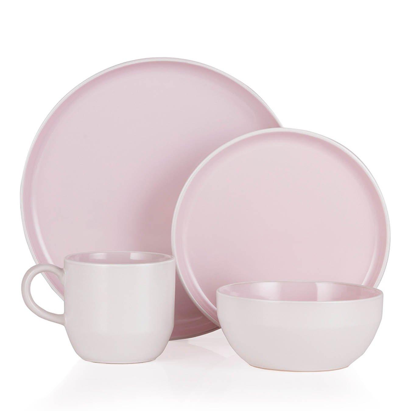Pink - Barbary And Oak - Oslo 16 Piece Dinnerware Set - 1