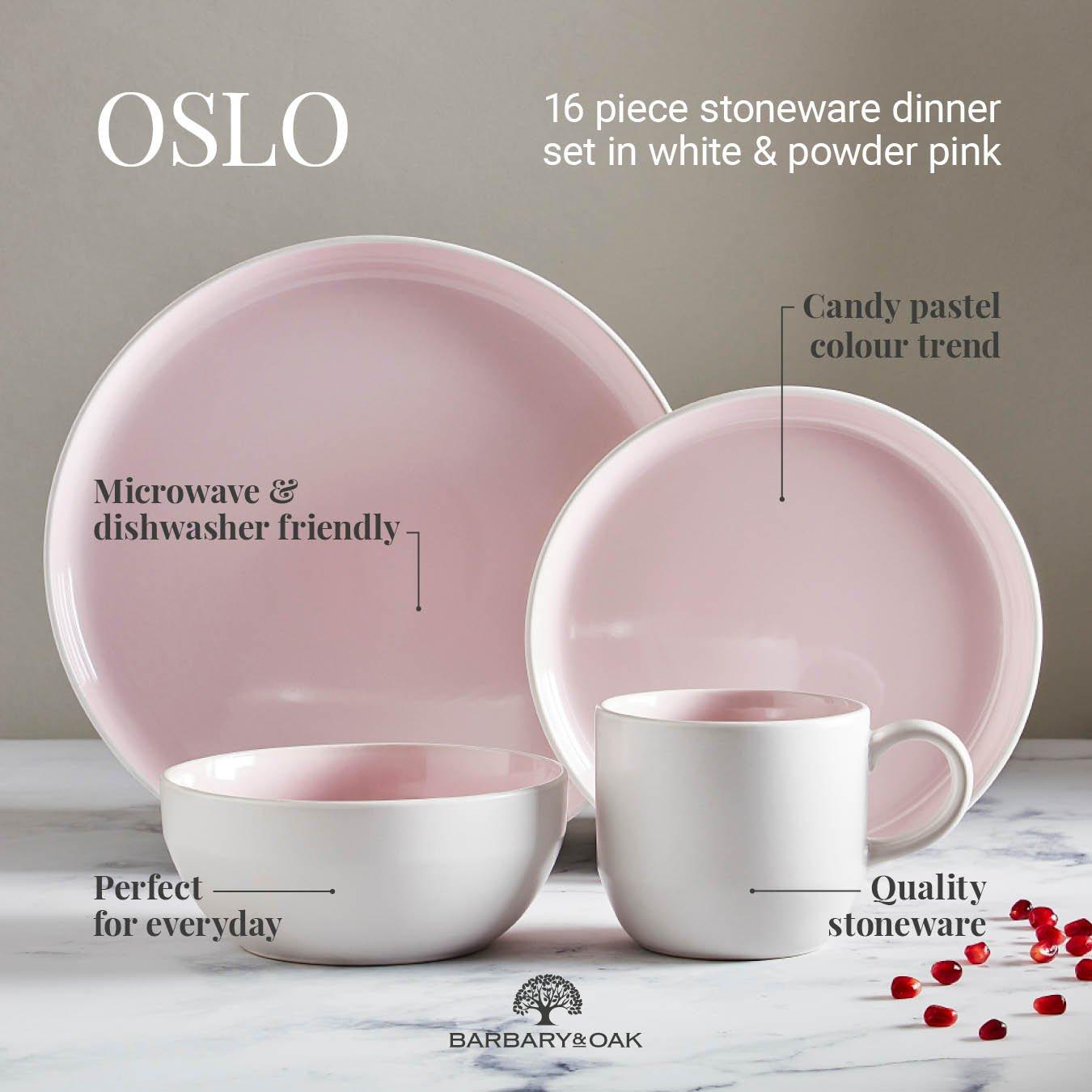 Pink - Barbary And Oak - Oslo 16 Piece Dinnerware Set - 2