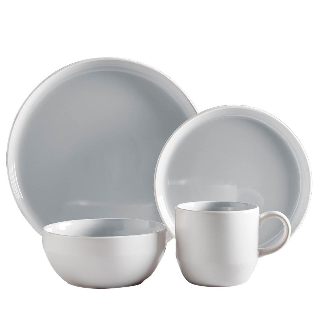 Barbary And Oak  Oslo 16 Piece Dinnerware Set - Grey - Medium