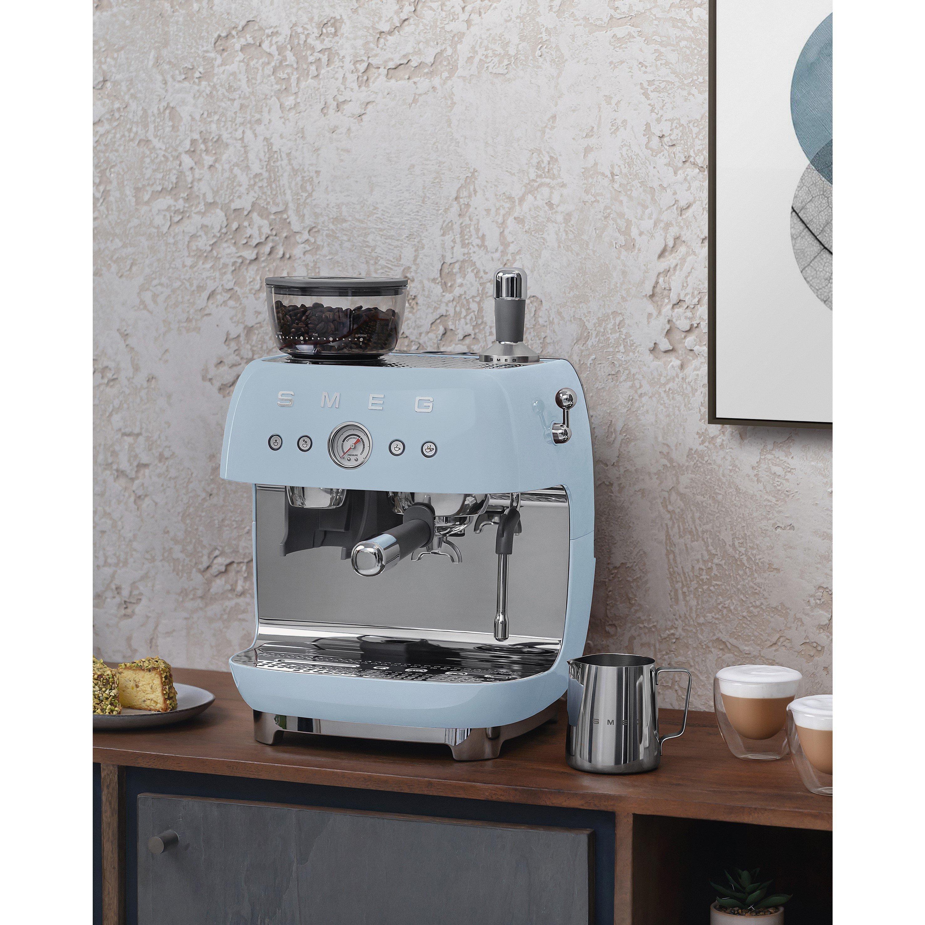None - Smeg - 50s Style Espresso Coffee Machine with Grinder - 8