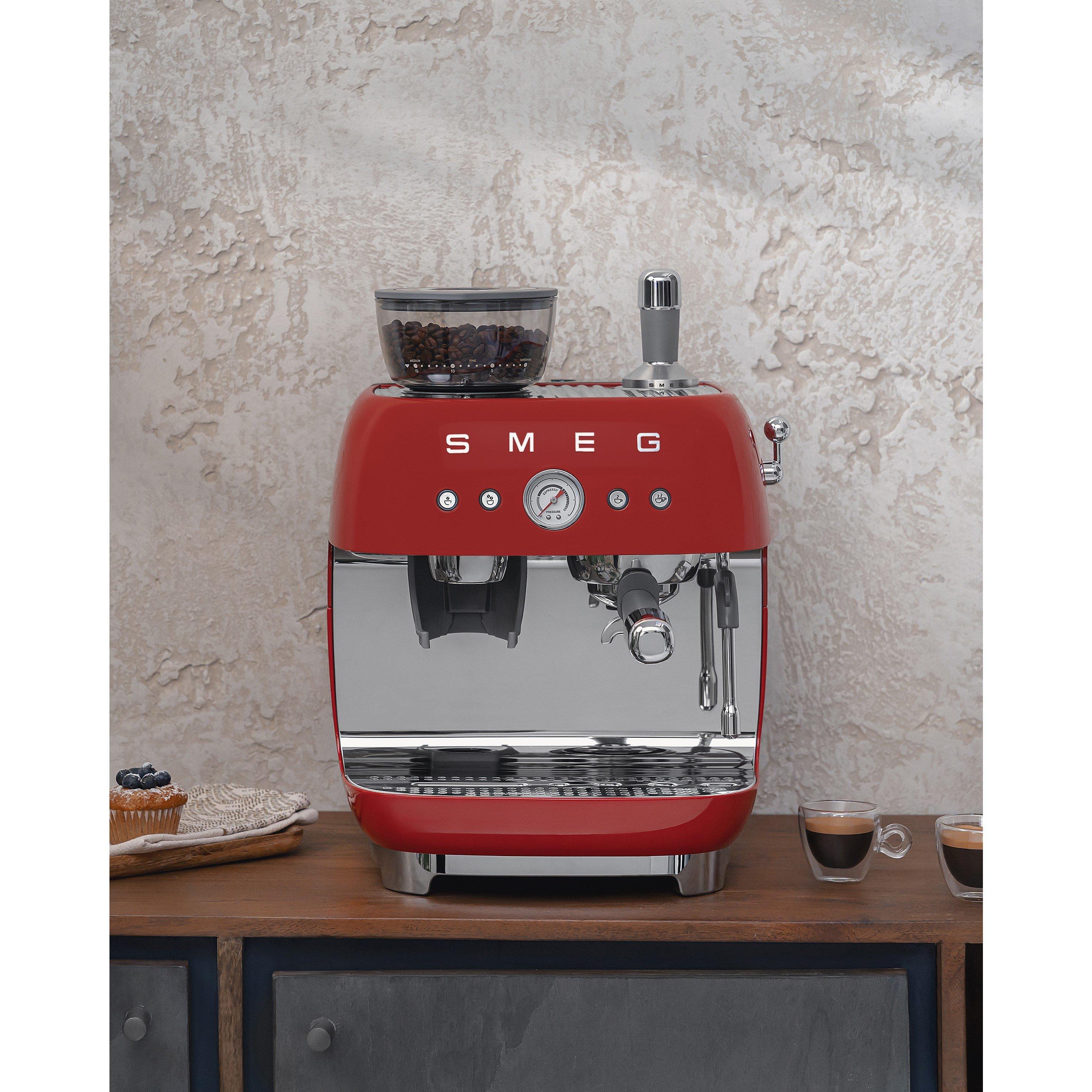 None - Smeg - 50s Style Espresso Coffee Machine with Grinder - 7