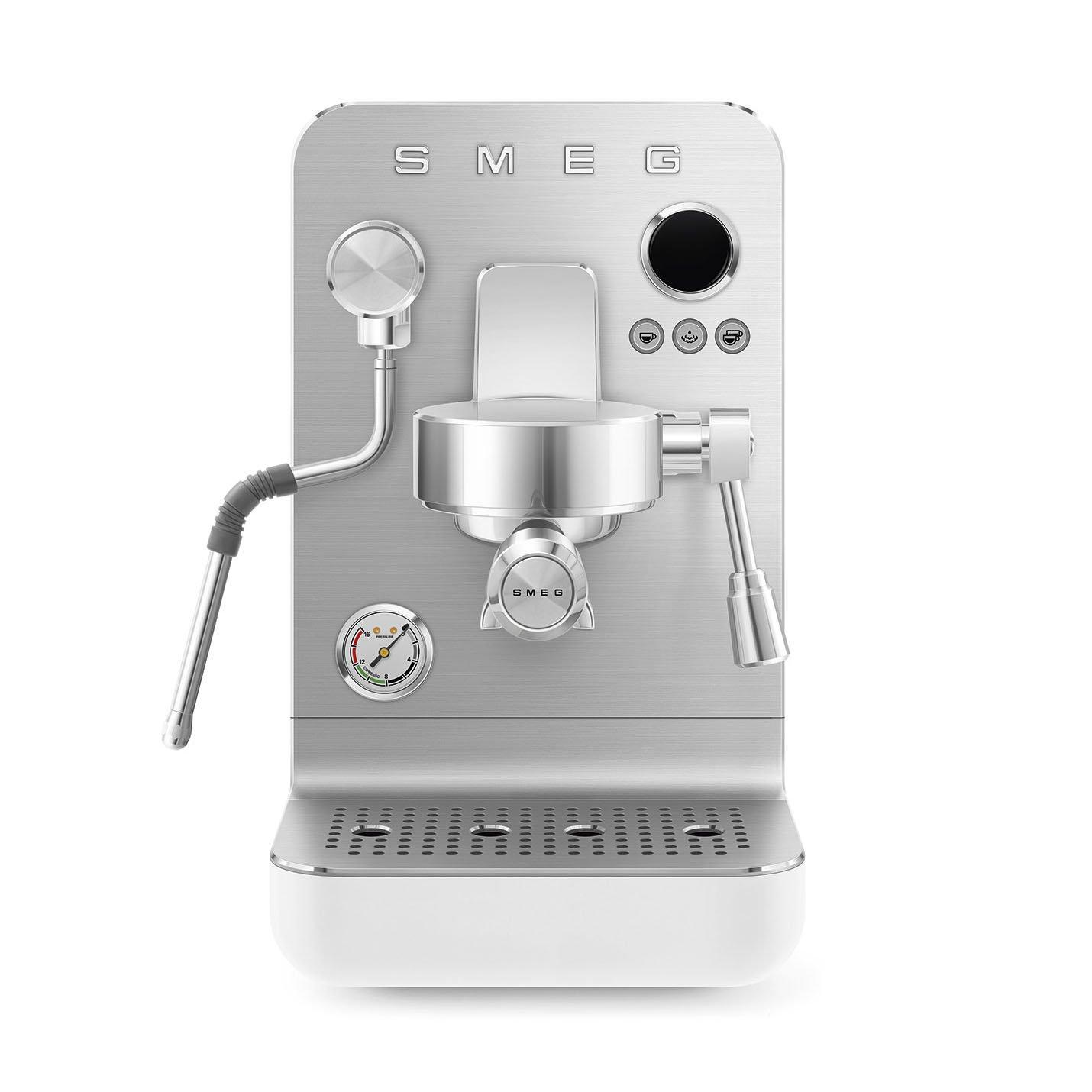 Smeg Mini Pro Espresso Coffee Machine in Matte White