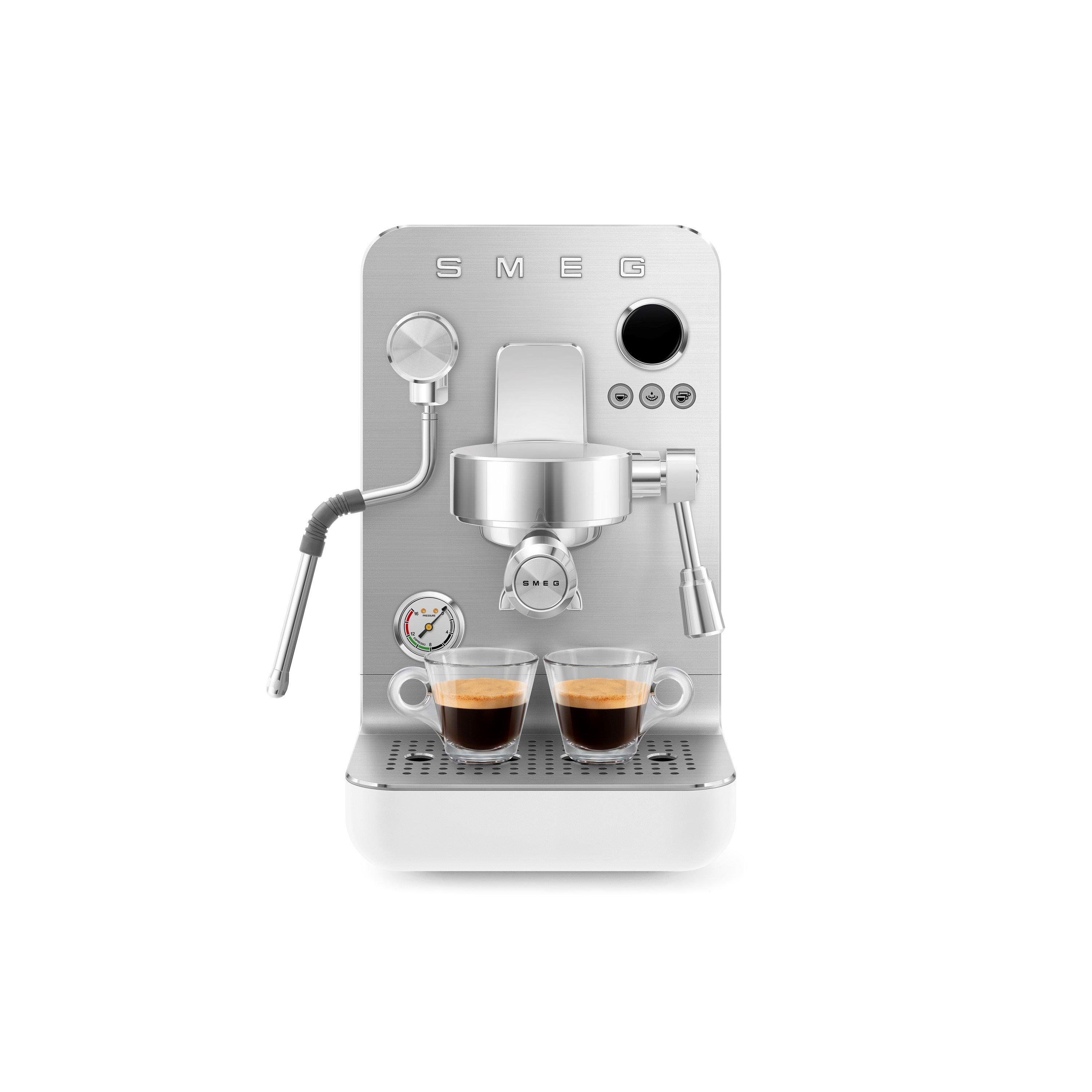 White - Smeg - Mini Pro Espresso Coffee Machine in Matte White - 3