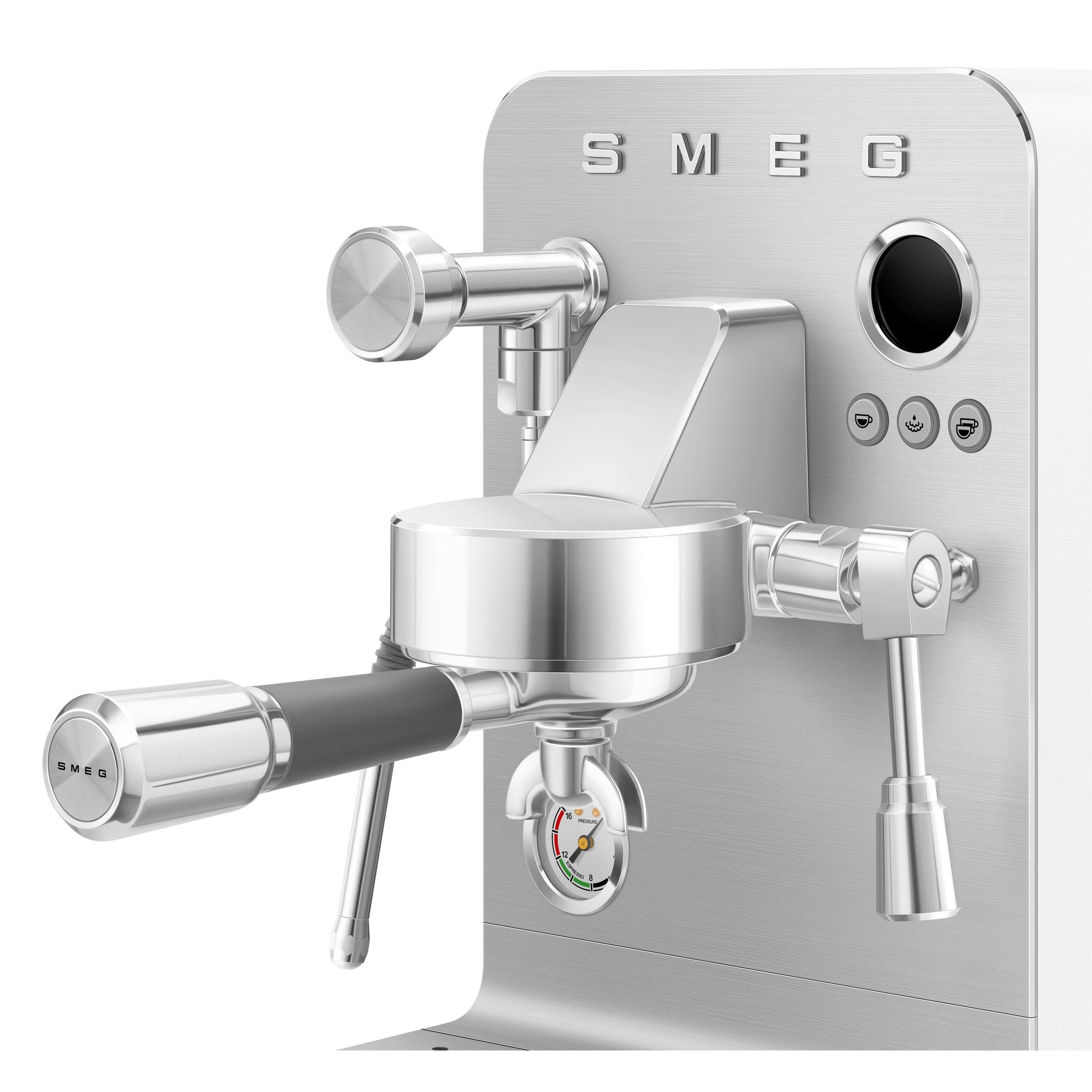 White - Smeg - Mini Pro Espresso Coffee Machine in Matte White - 5