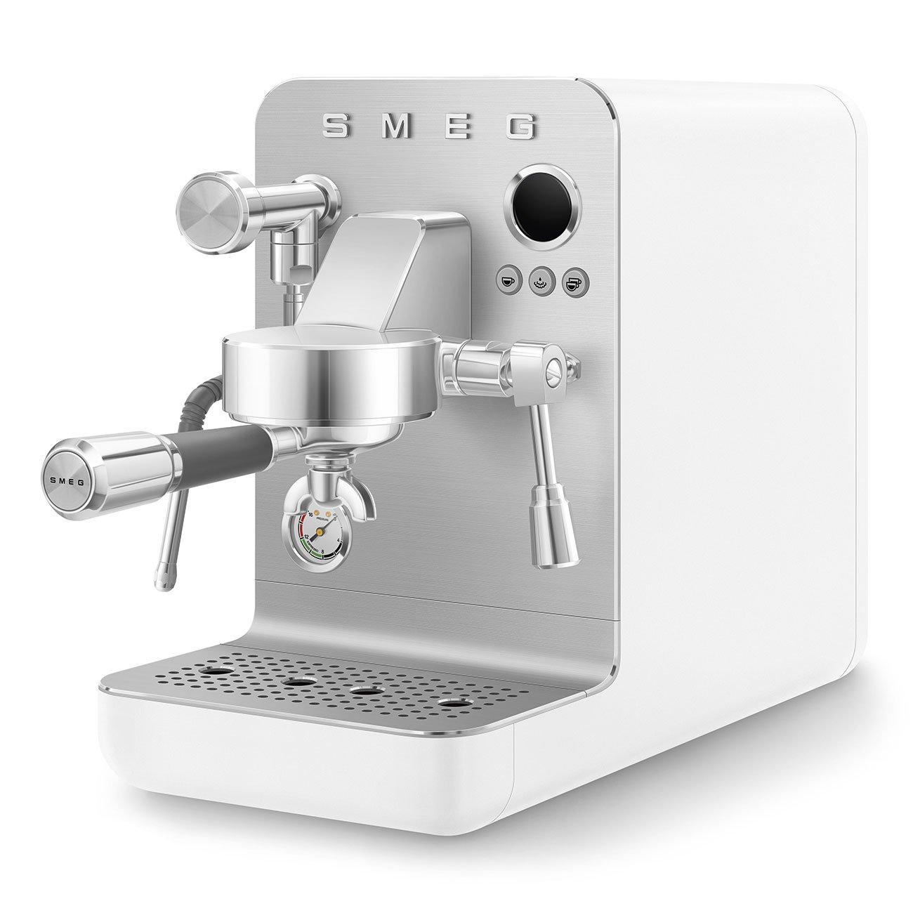 White - Smeg - Mini Pro Espresso Coffee Machine in Matte White - 9