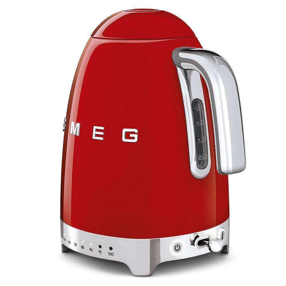 Red - Smeg - 50s Style Variable Temperature Kettle 1.7L - 3