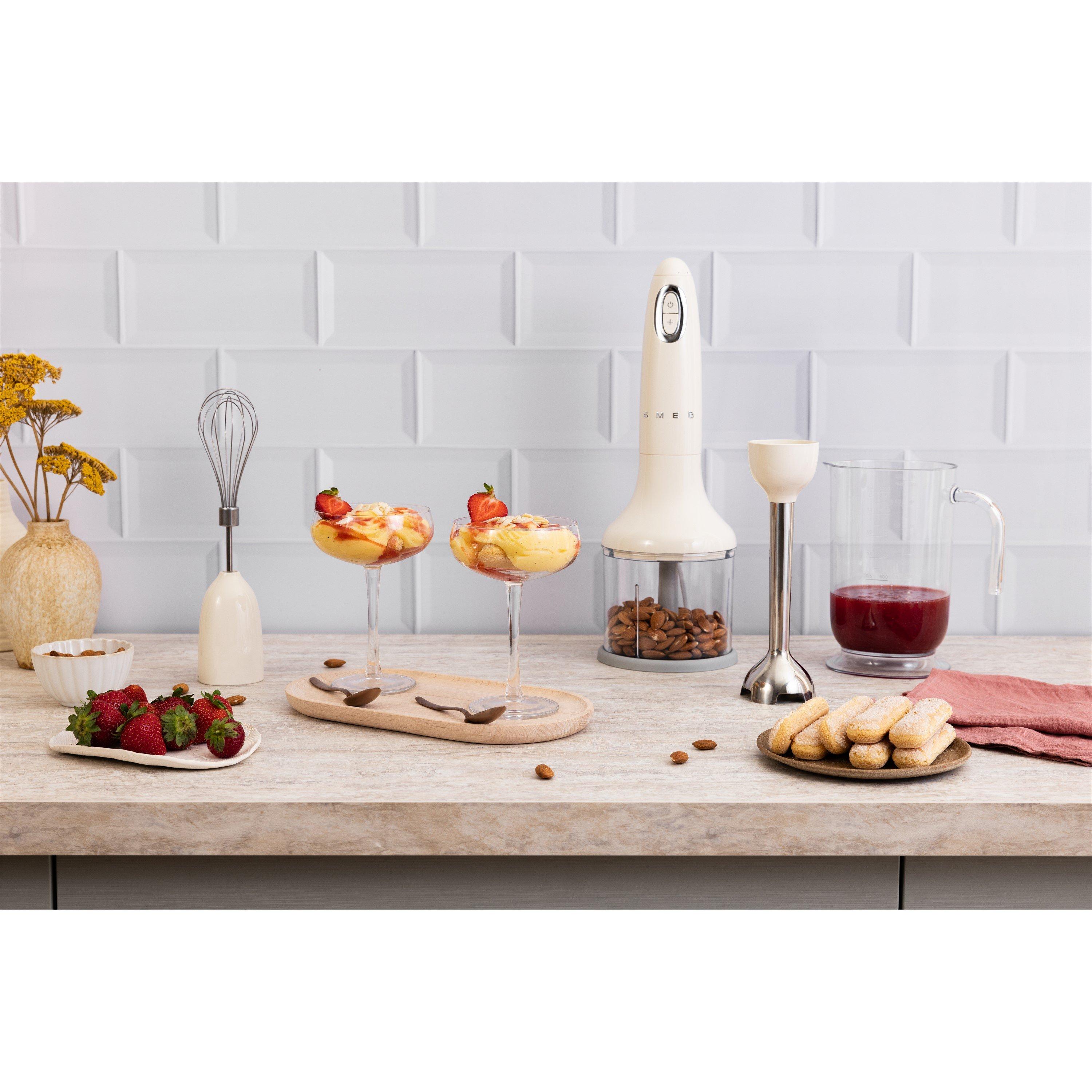 Cream - Smeg - Hand Blender with Accessories in Cream - 10