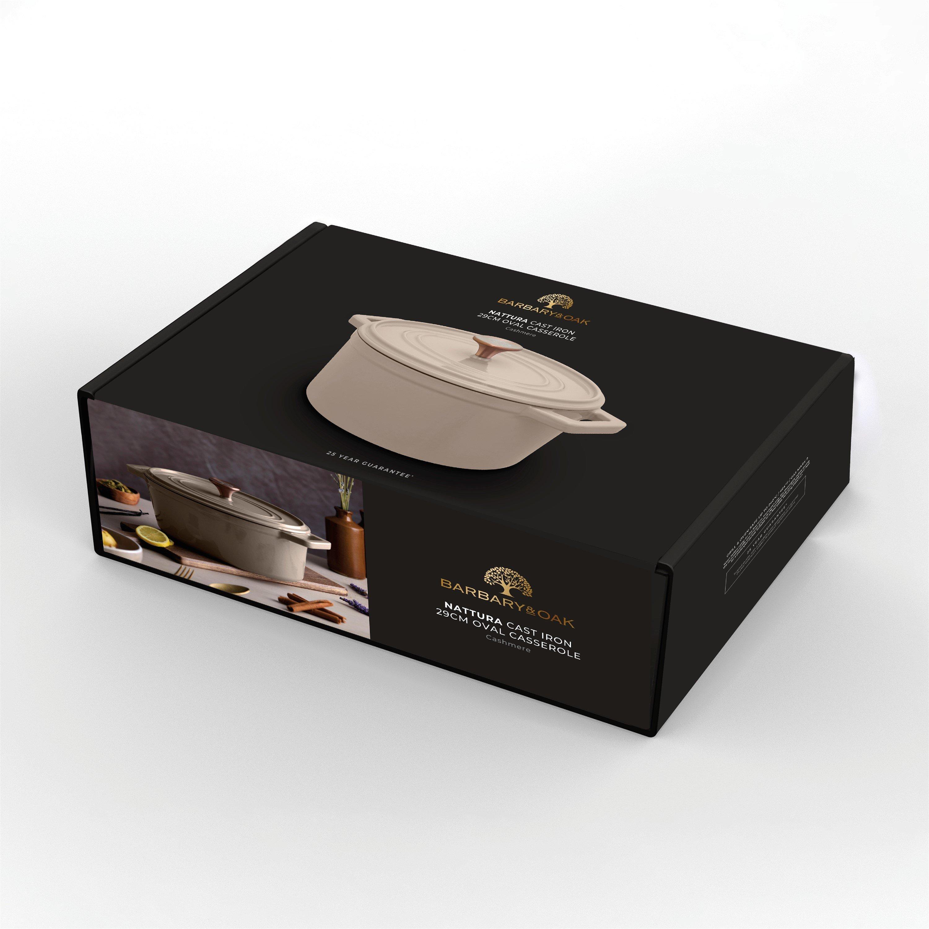 Beige - Barbary And Oak - Nattura 29cm Oval Cast Iron Casserole Cashmere - 9