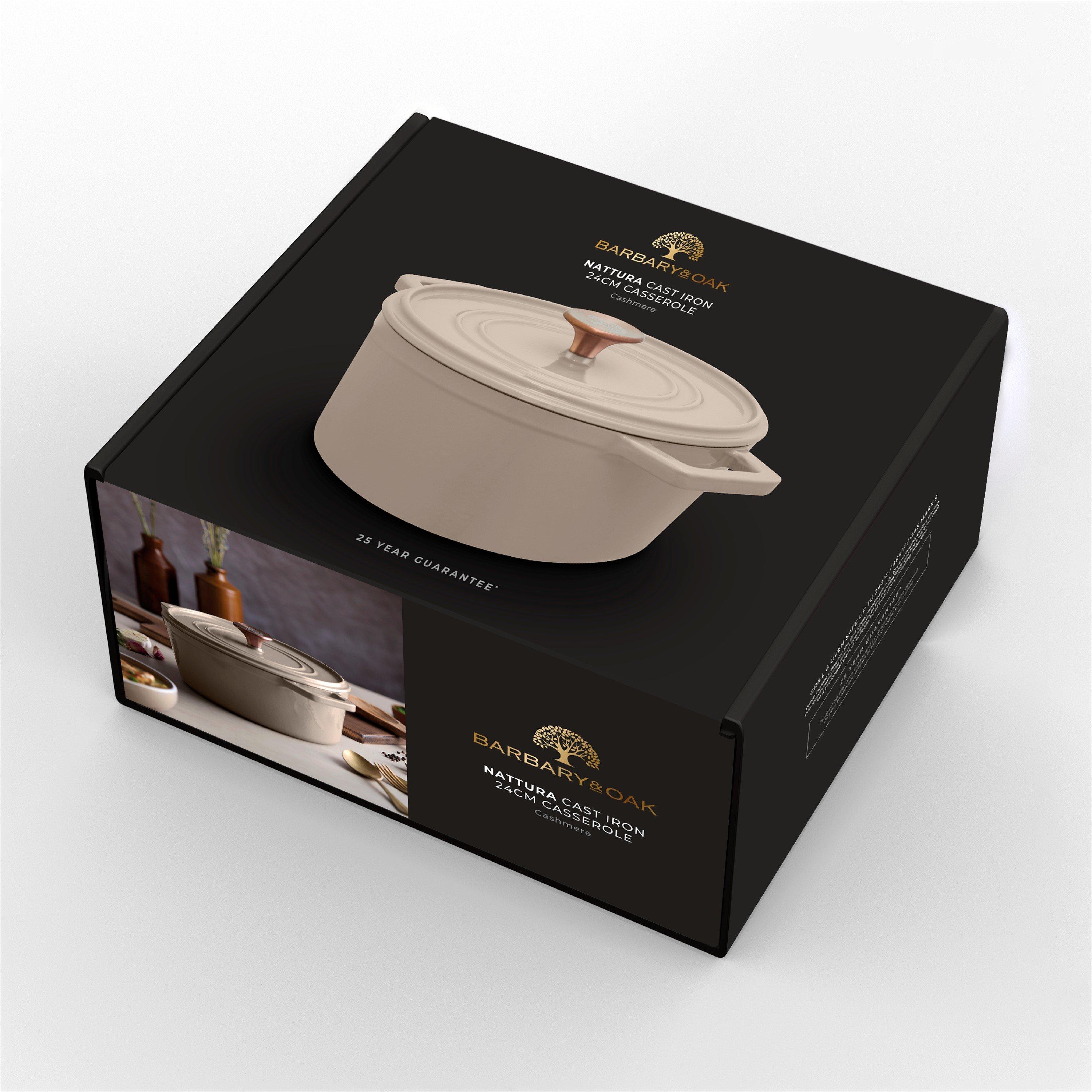 Beige - Barbary And Oak - Nattura 24cm Round Cast Iron Casserole Cashmere - 9