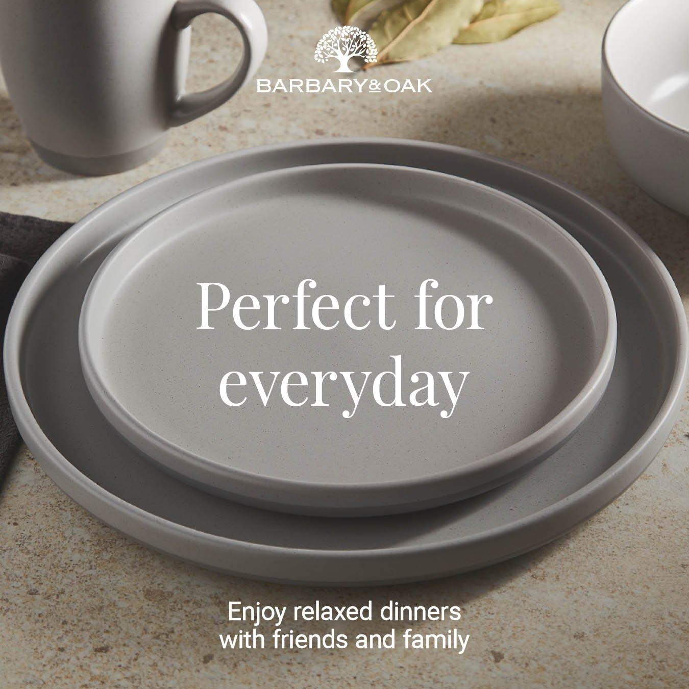 Grey - Barbary And Oak - Avena 16 Piece Dinnerware Set - 4