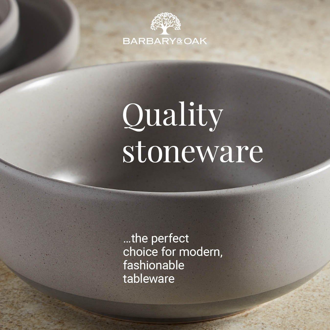 Grey - Barbary And Oak - Avena 16 Piece Dinnerware Set - 5