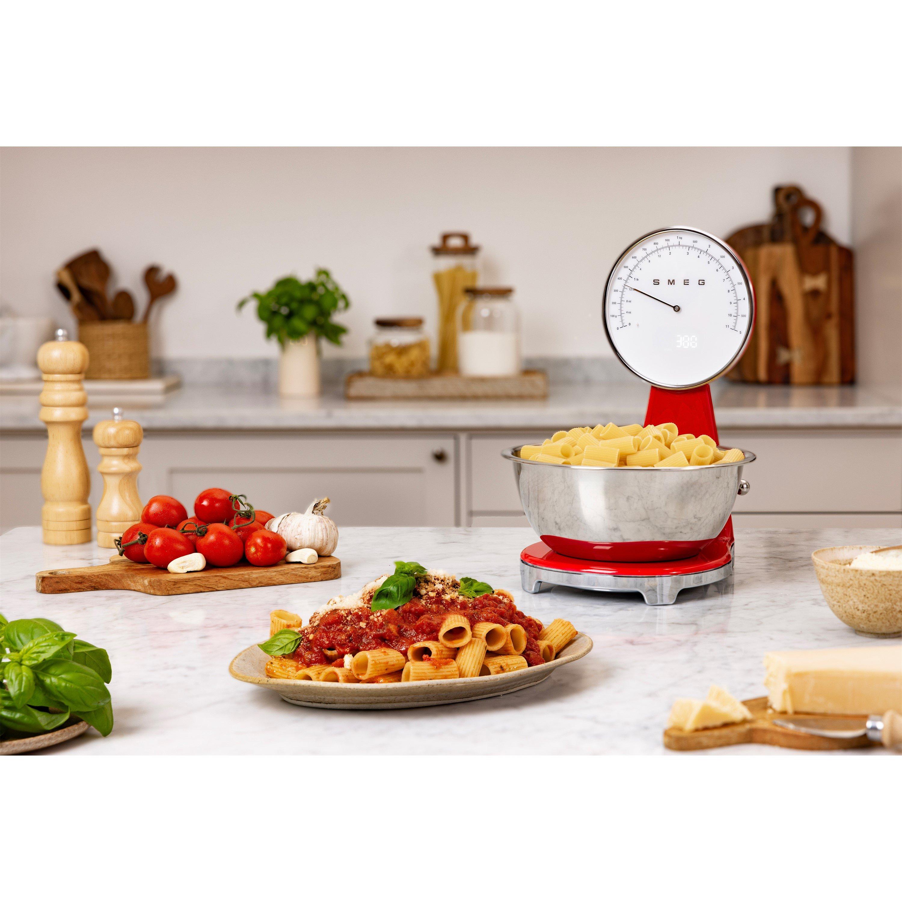 White - Smeg - Kitchen Scales in Red - 3