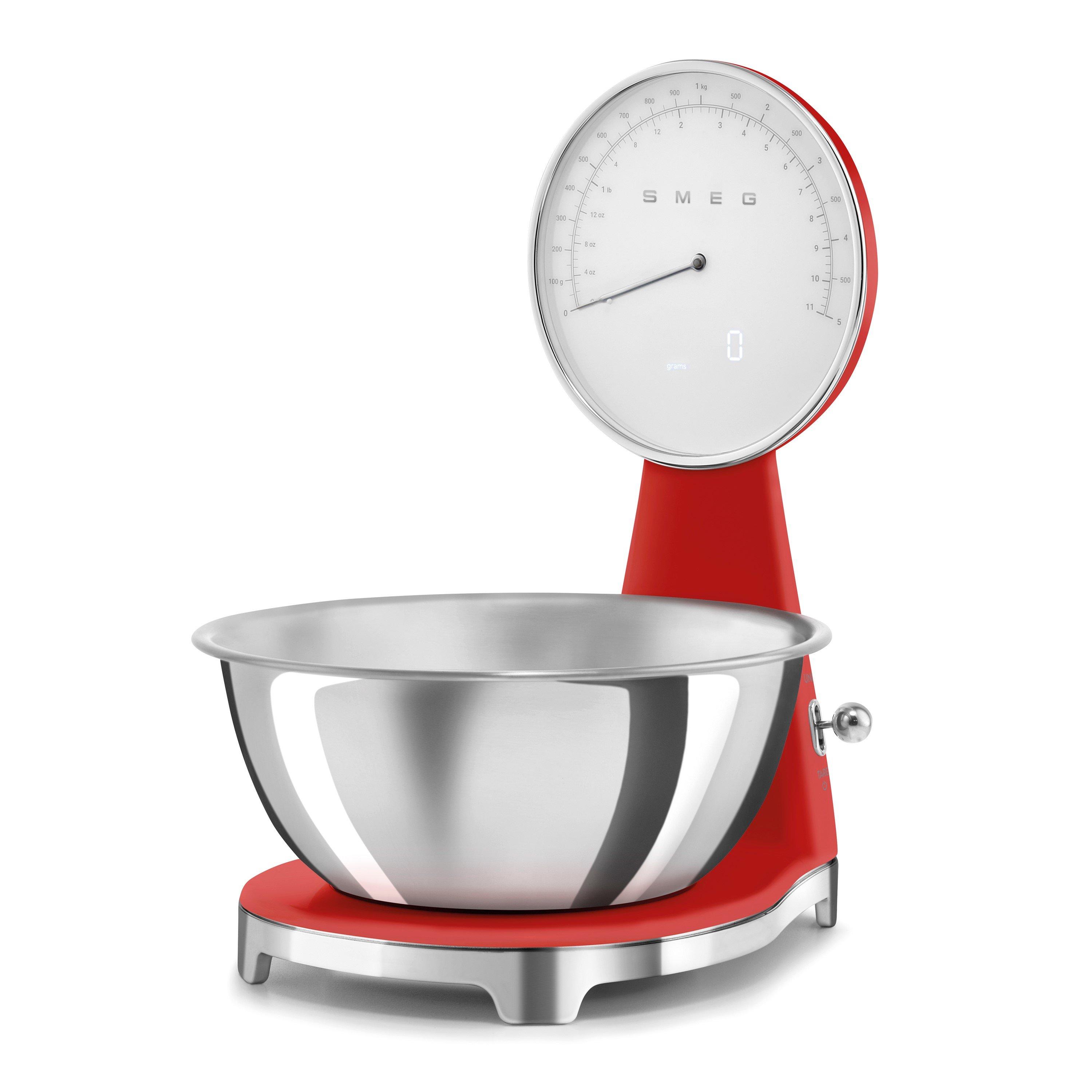 White - Smeg - Kitchen Scales in Red - 6