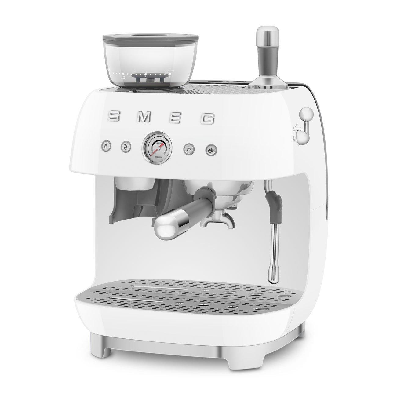 None - Smeg - Espresso Coffee Machine with Grinder in White - 2