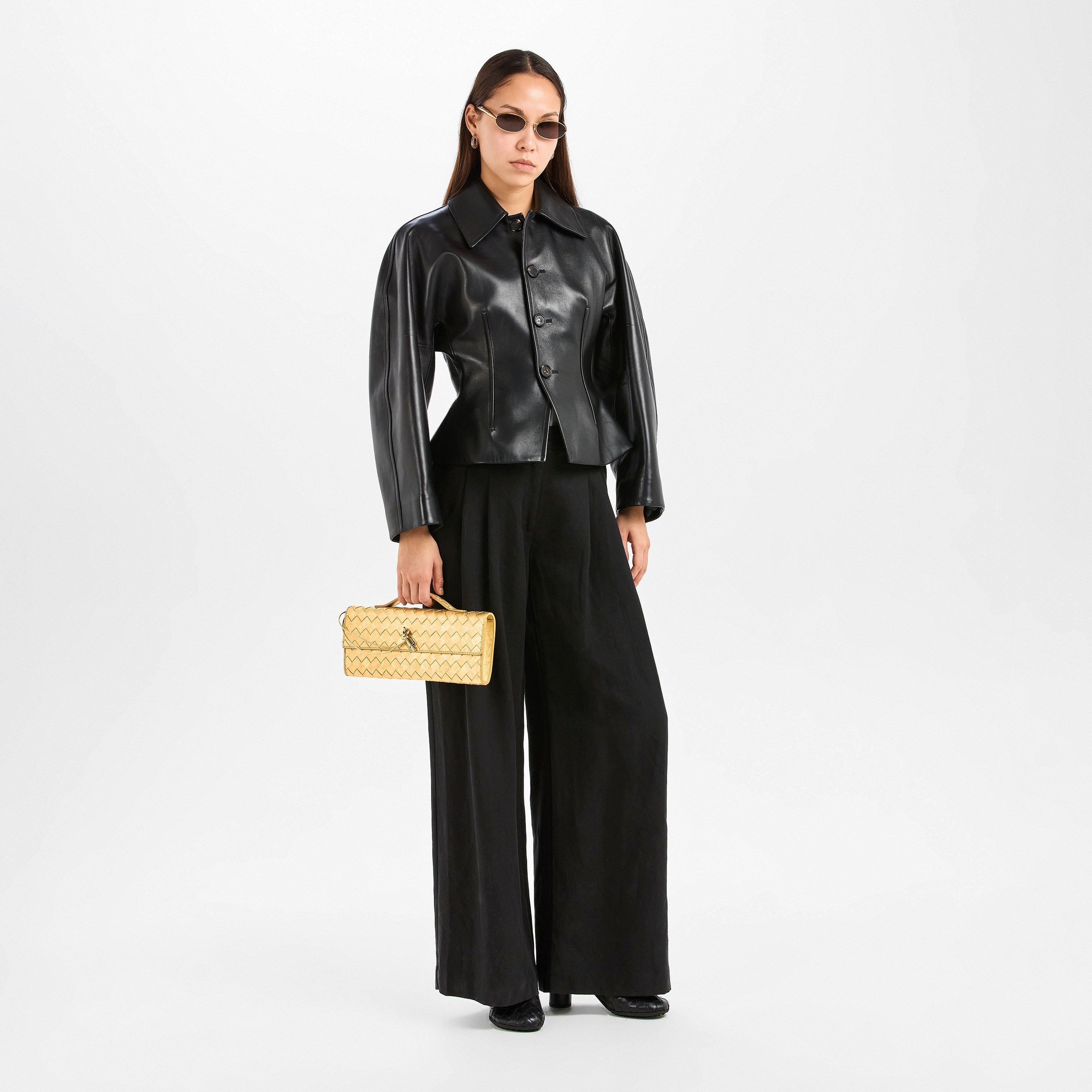 Gold - Bottega Veneta - Womens Andiamo Clutch - 6