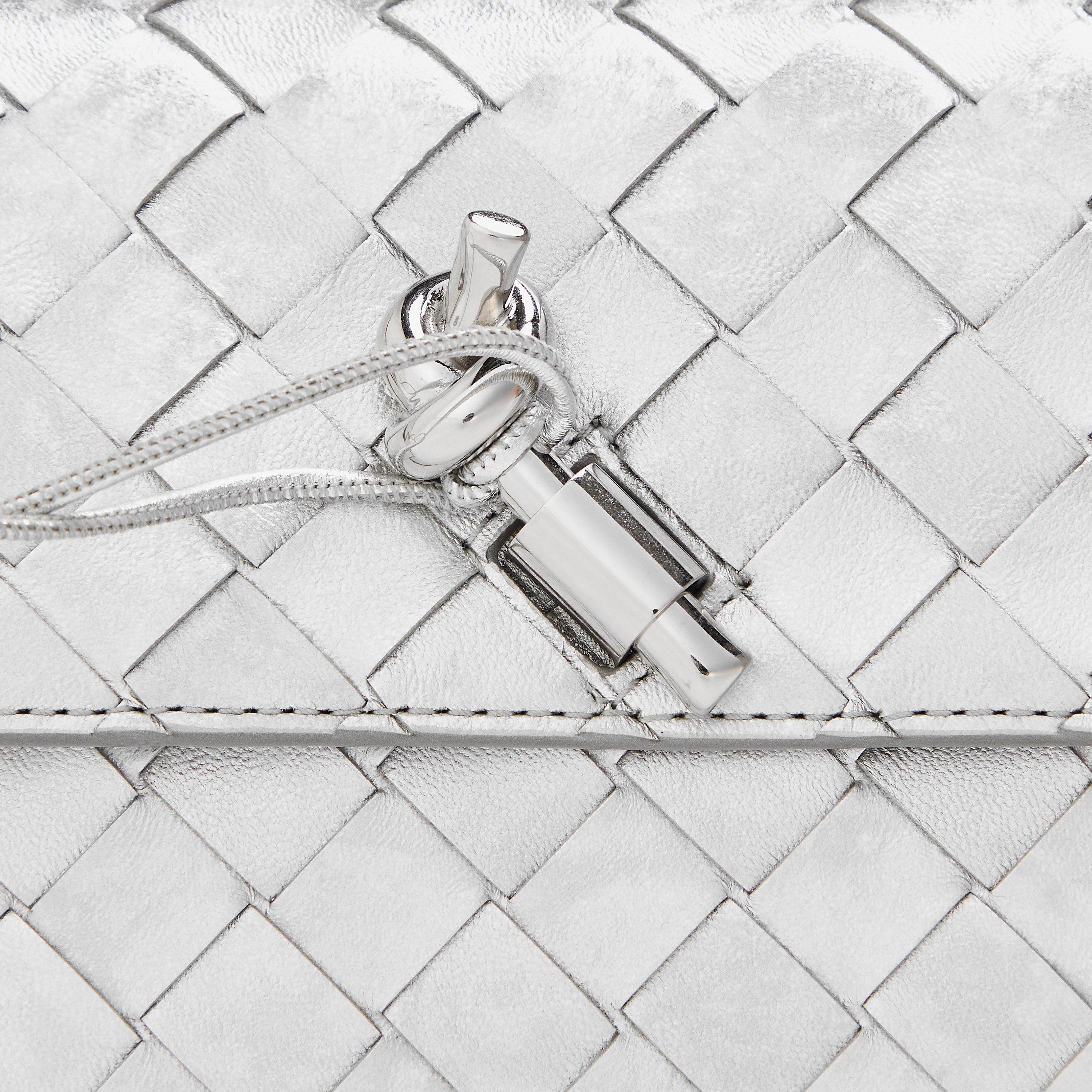 Silver - Bottega Veneta - Women's BV Andiamo Clutch Bag - 4