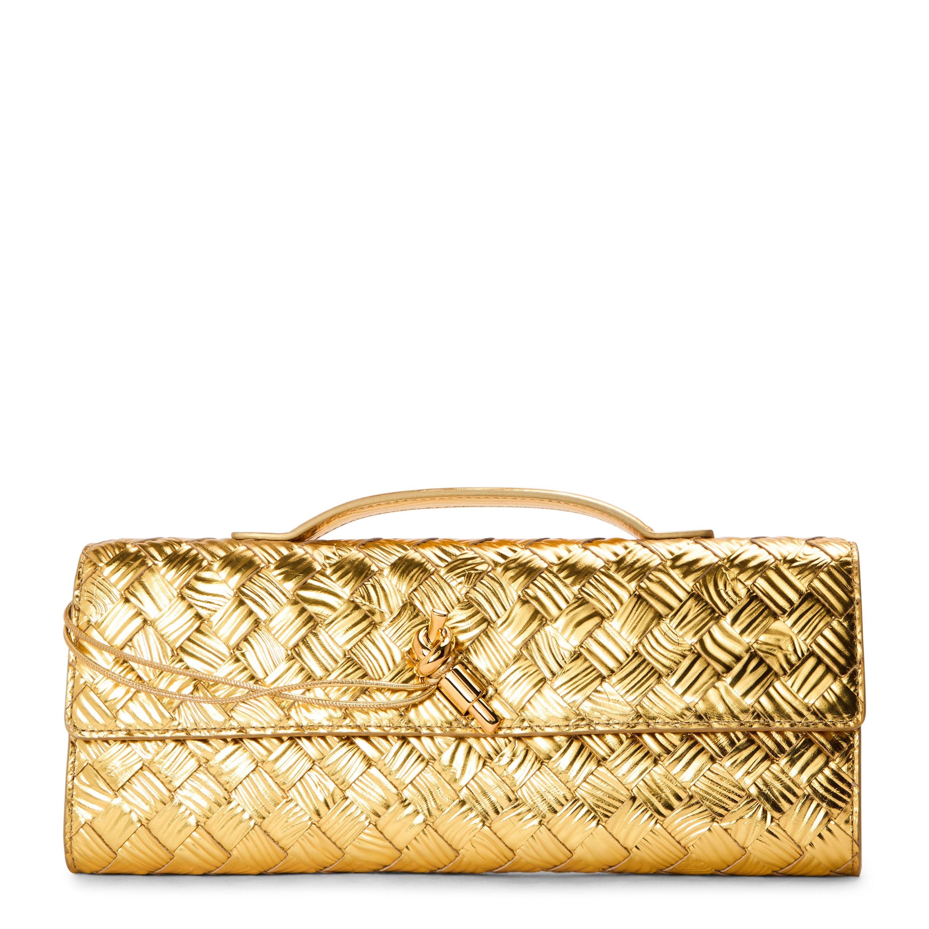 Bottega Veneta BV Andiamo Mtl Cltch Ld61 - Gold
