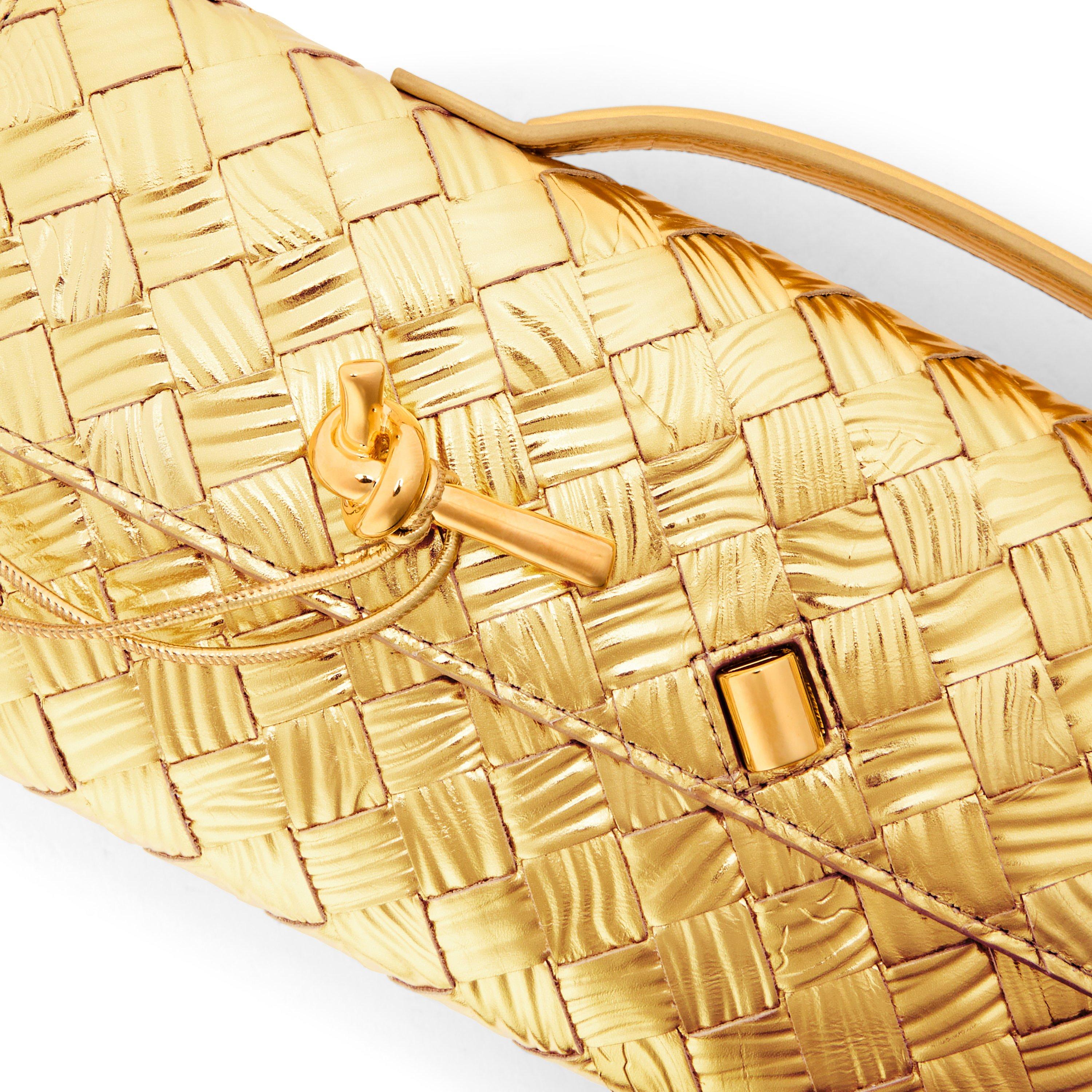 Gold - Bottega Veneta - BV Andiamo Mtl Cltch Ld61 - 4