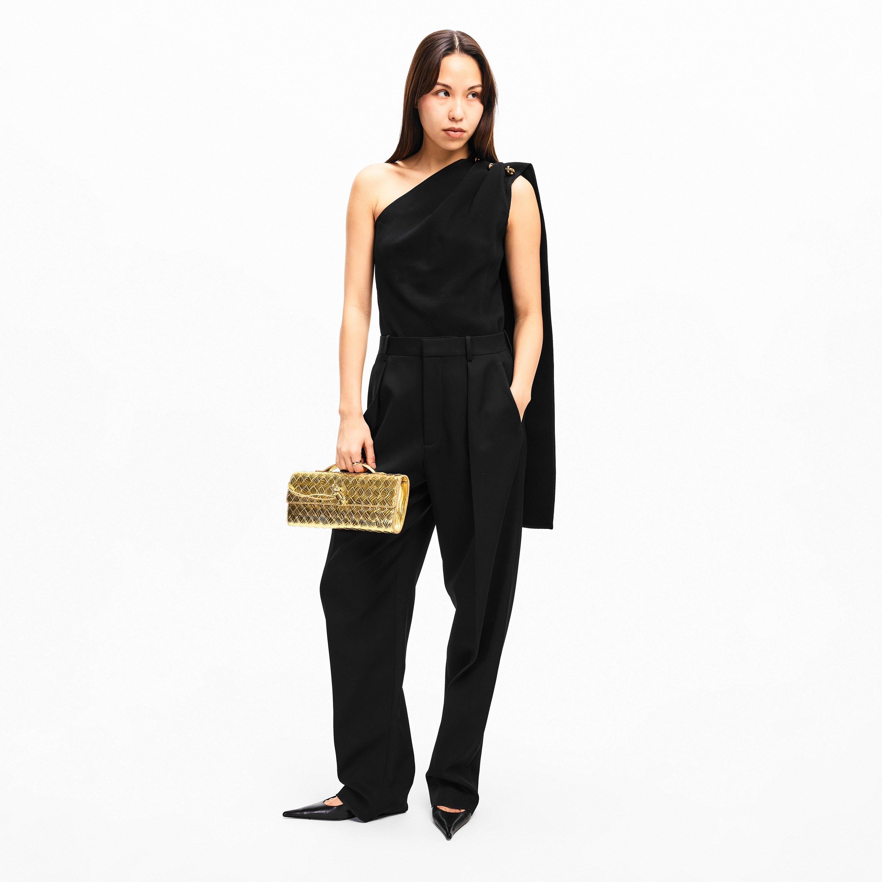 Gold - Bottega Veneta - BV Andiamo Mtl Cltch Ld61 - 6