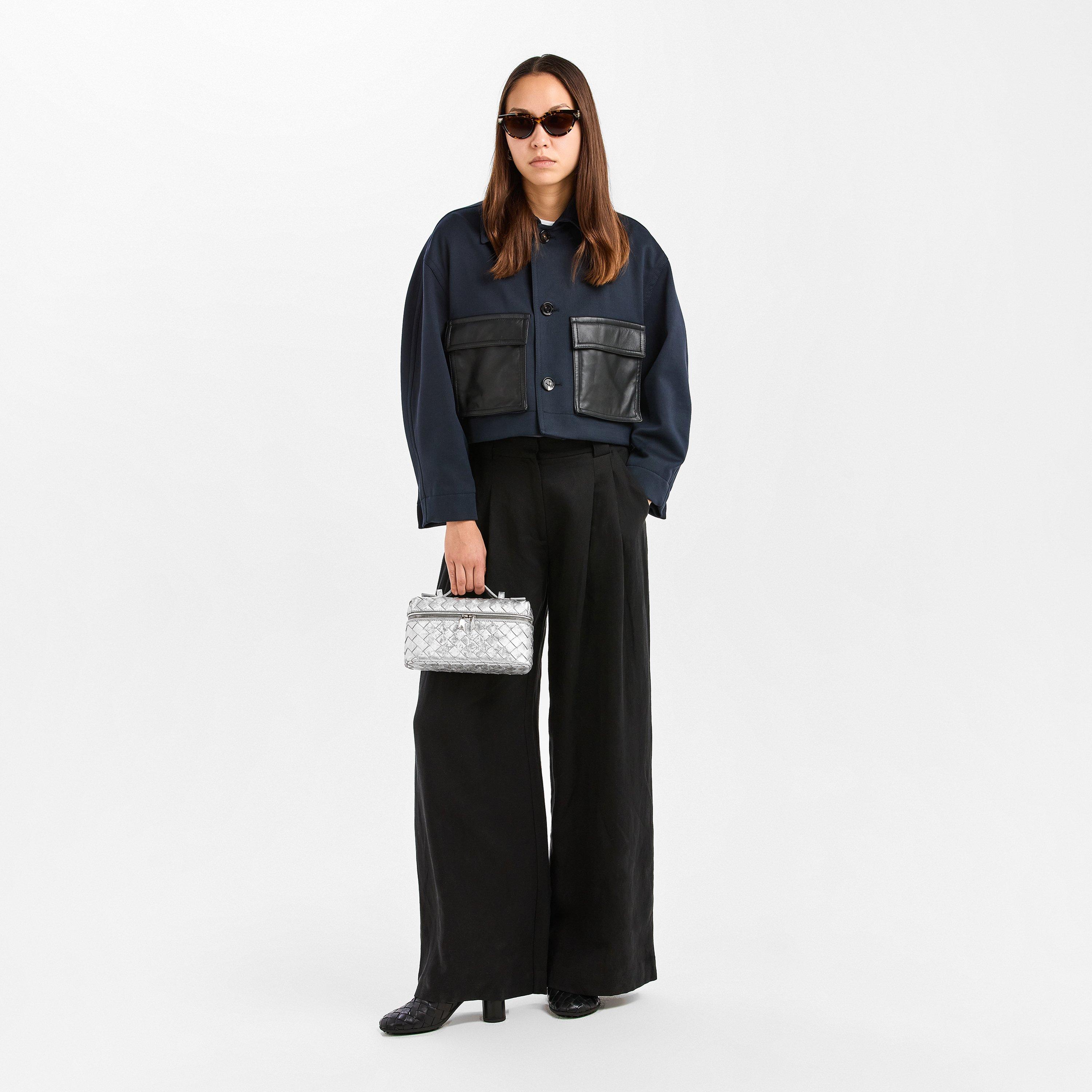 Silver - Bottega Veneta - Women's BV Mtl Bang Top Handle Bag - 6