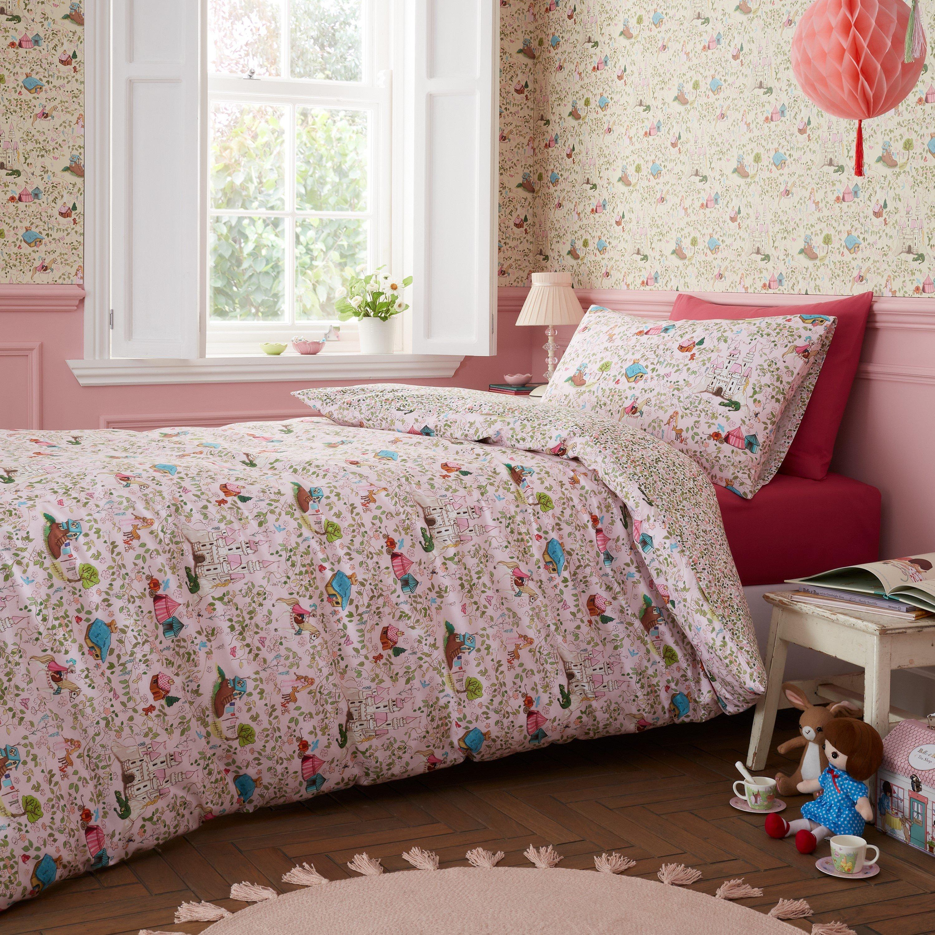 Bell Pink Belle & Boo Fairytale Reversible Duvet Cover Set - Image 9