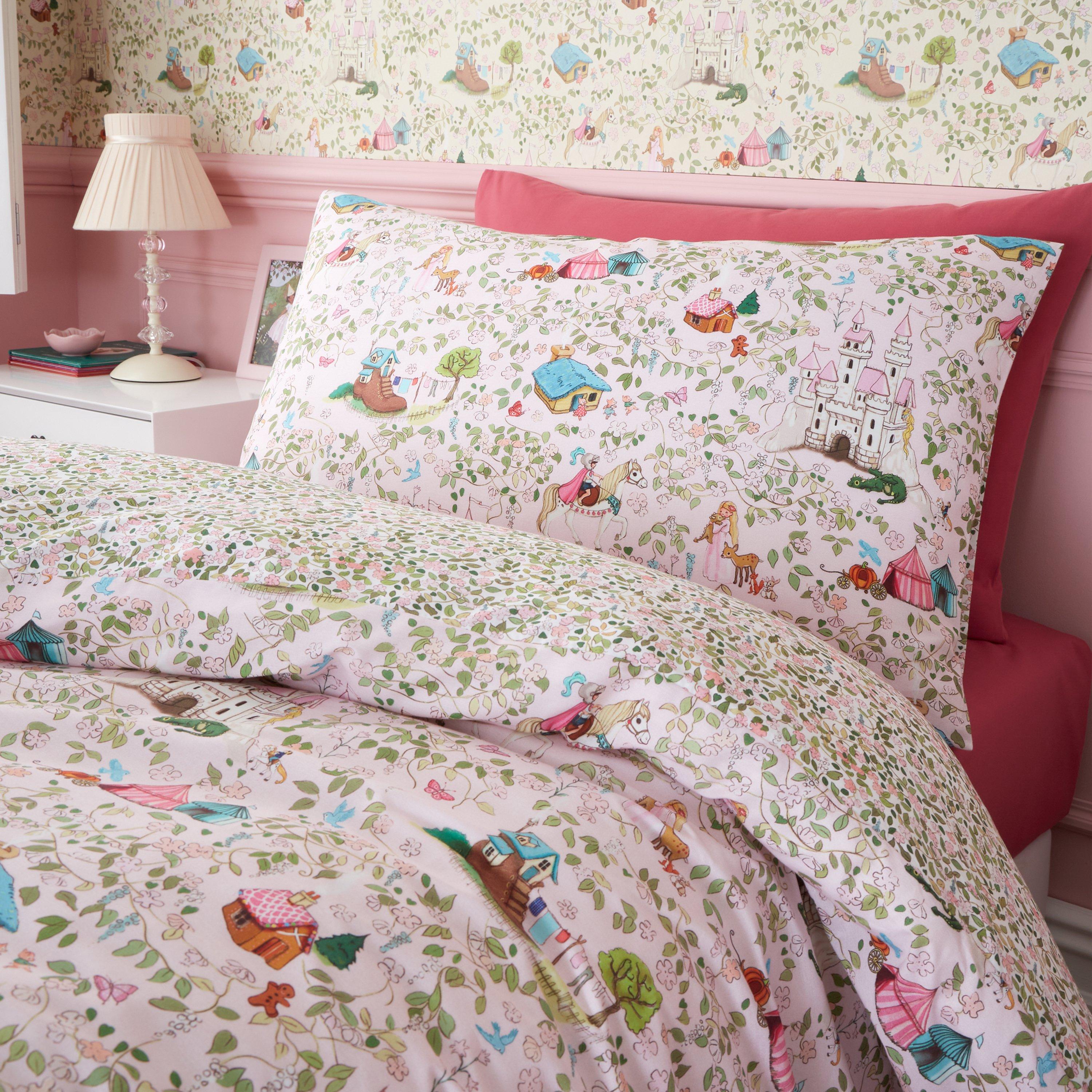 Pink - Belle & Boo - Fairytale Reversible Cotton Duvet Cover Set - 3