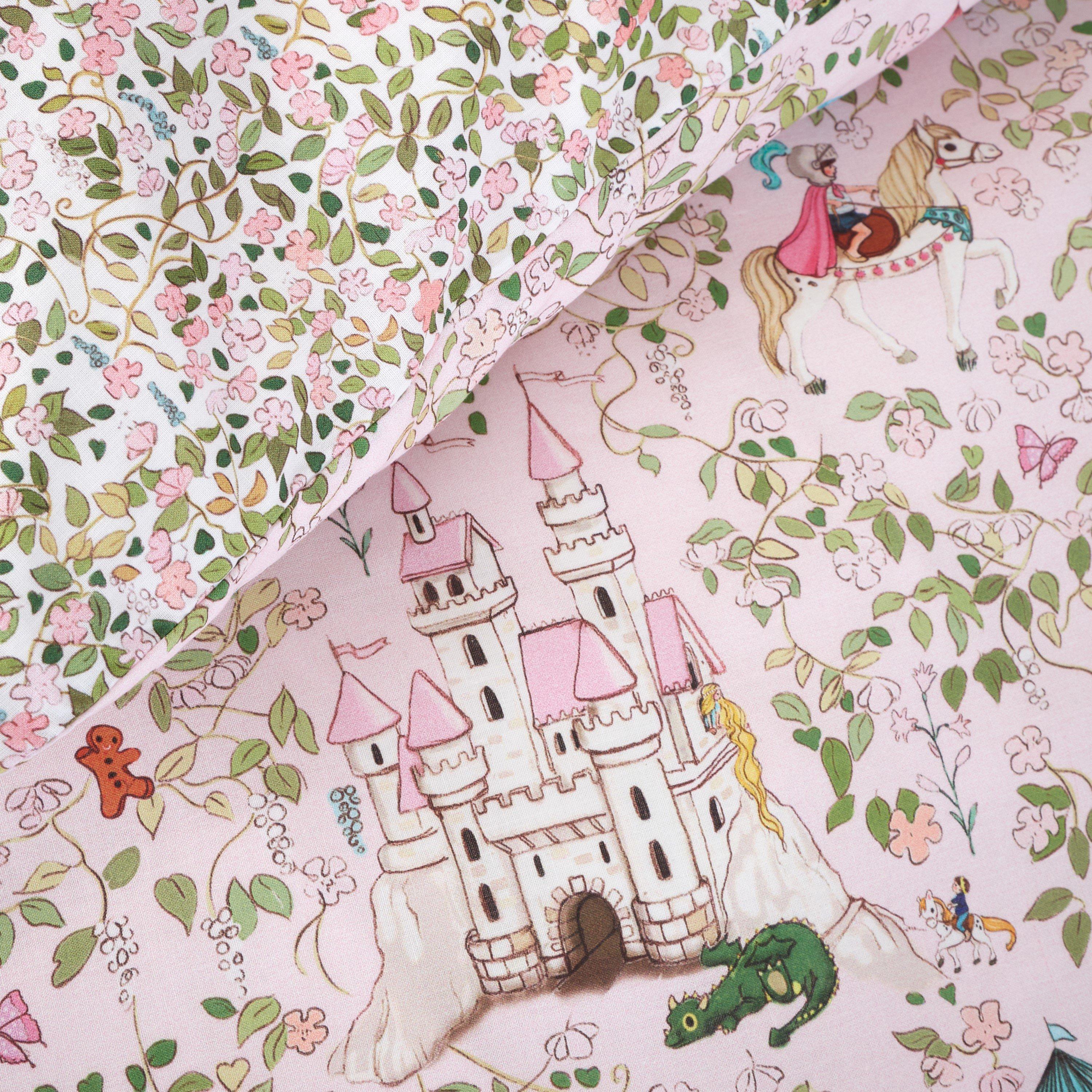 Pink - Belle & Boo - Fairytale Reversible Cotton Duvet Cover Set - 4