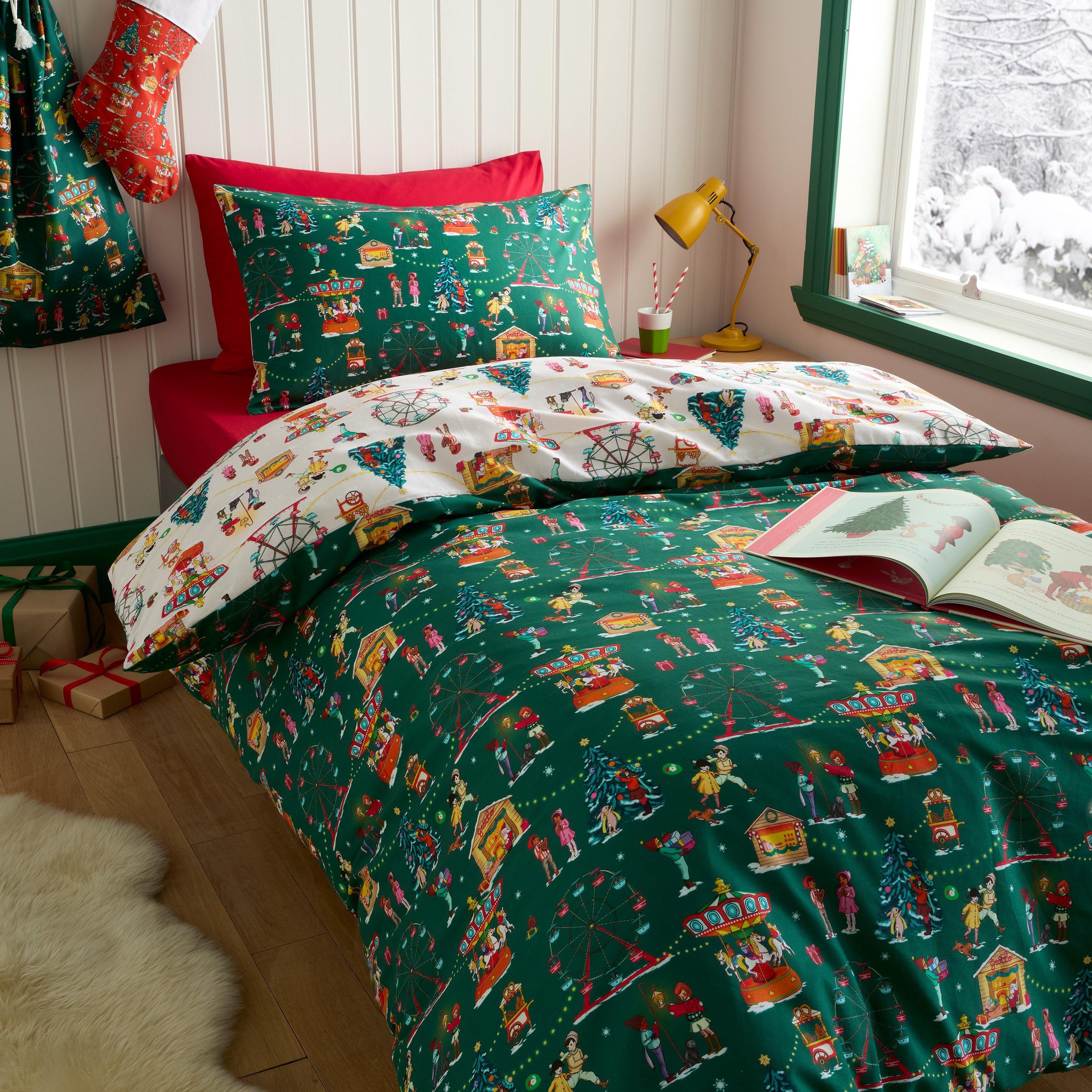 Belle & Boo Christmas Fairground Reversible Duvet Cover Set