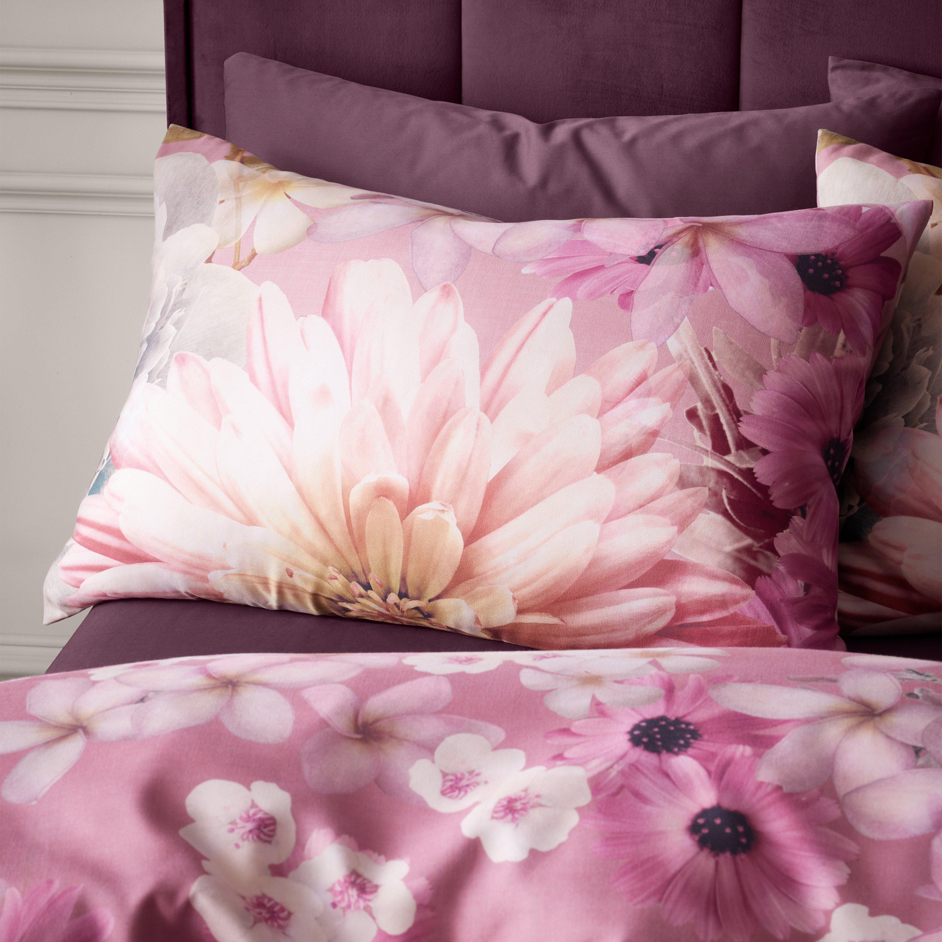 Pink - RHS by Catherine Lansfield - Rosemoor Floral So Soft Duvet Cover Set - 3