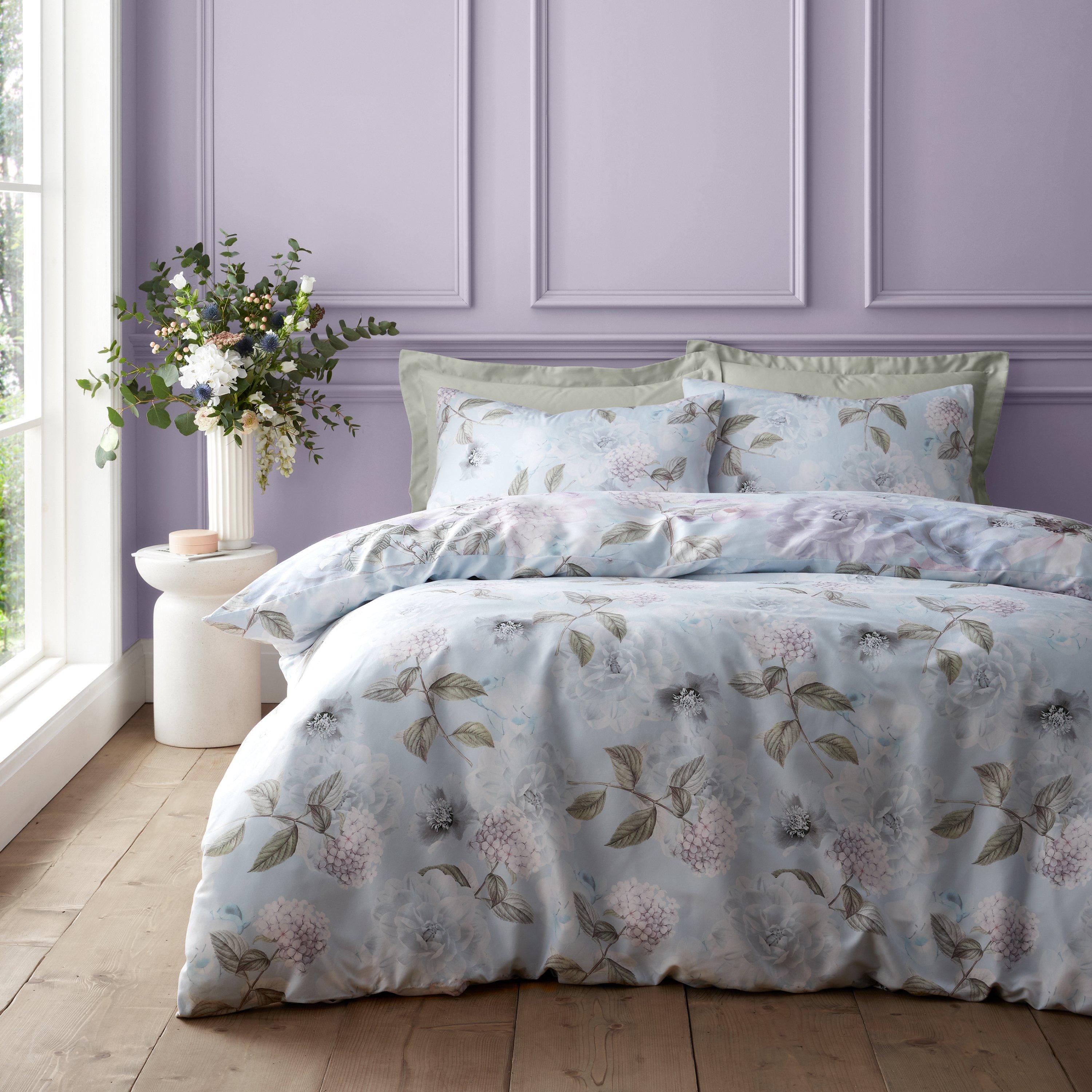 Blue - RHS by Catherine Lansfield - Floral Serenity So Soft Duvet Cover Set - 2