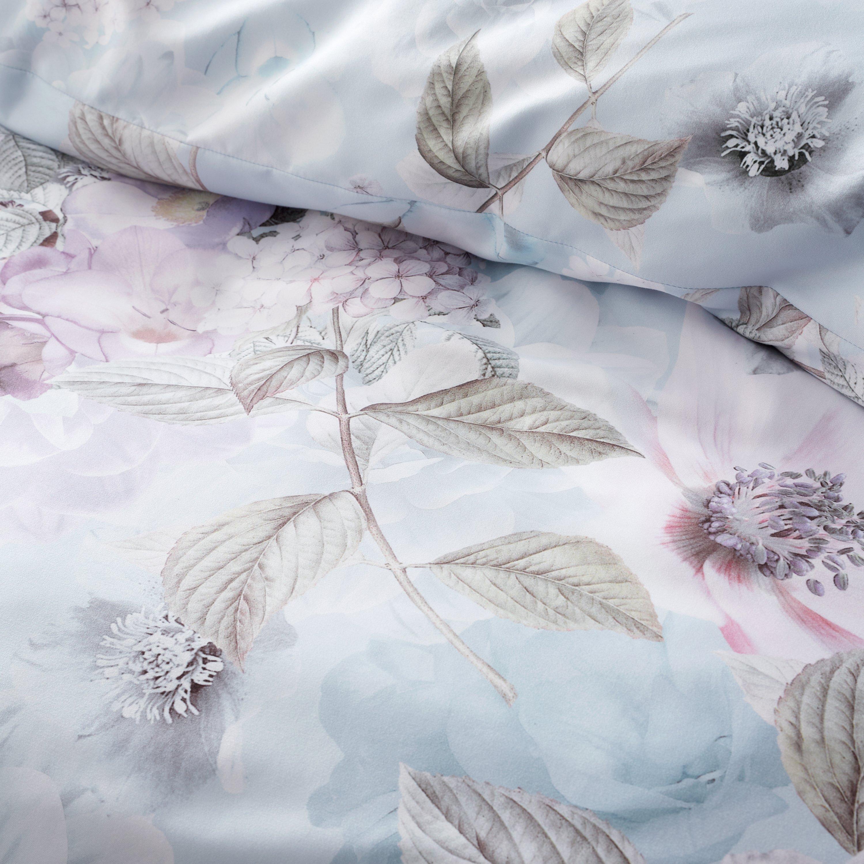 Blue - RHS by Catherine Lansfield - Floral Serenity So Soft Duvet Cover Set - 4