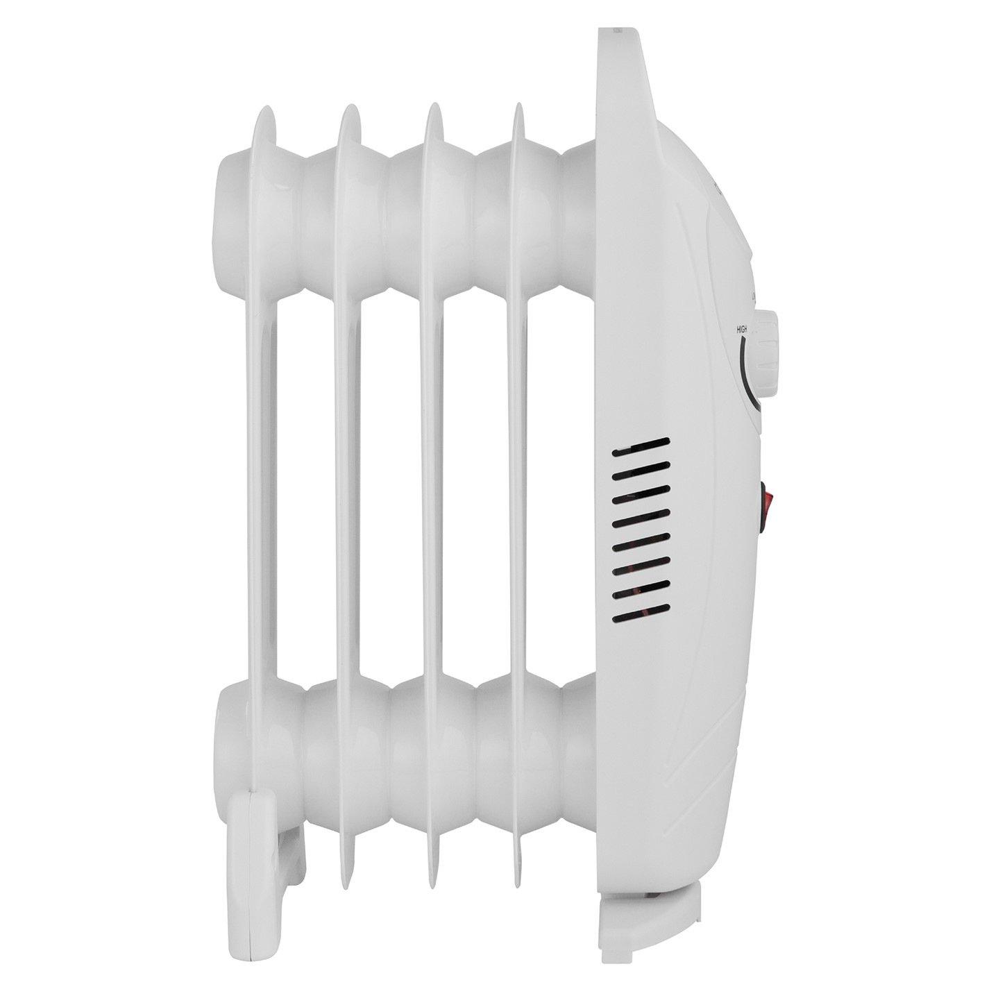 White - Abode - AOFR5001 5 Fin Oil Filled Radiator in White - 6