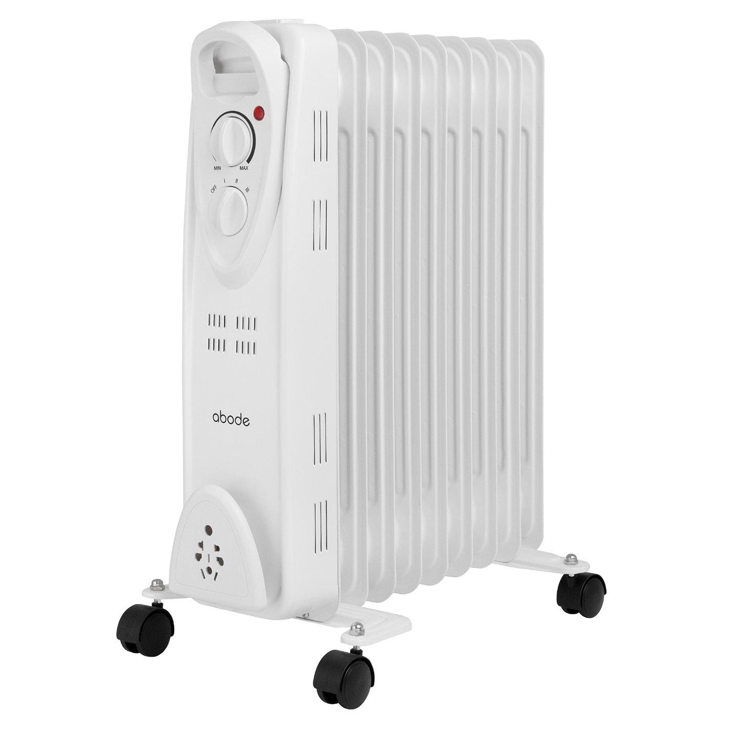 White - Abode - AOFR9003 2kW 9 Fin Oil Filled Radiator in White - 7