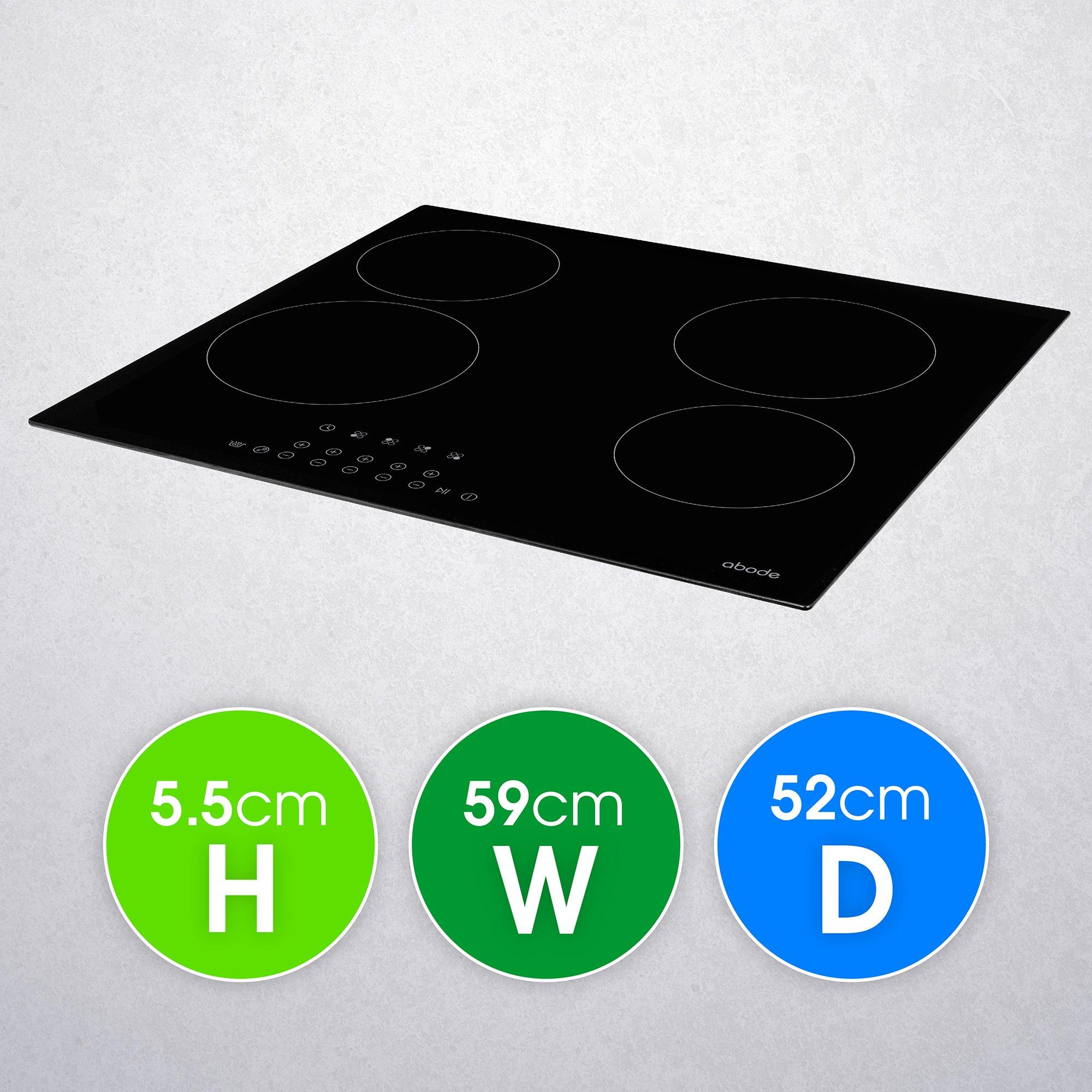 Black - Abode - A60EH301B 60cm 4 Zone Electric Hob in Black - 2