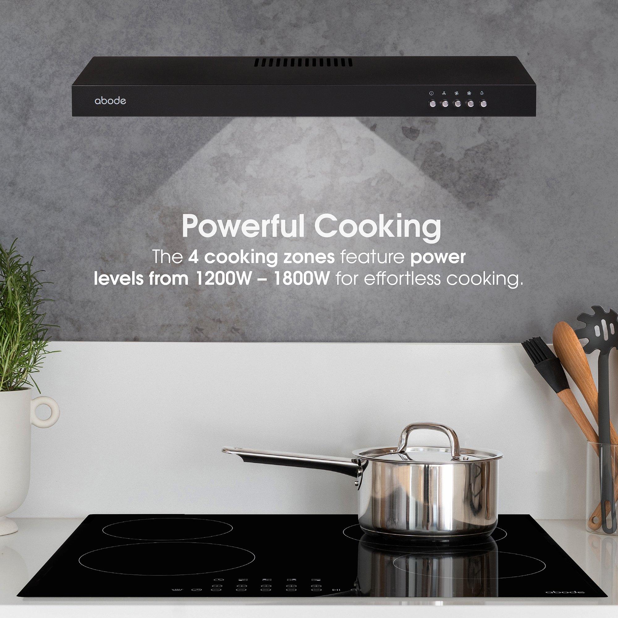 Black - Abode - A60EH301B 60cm 4 Zone Electric Hob in Black - 5