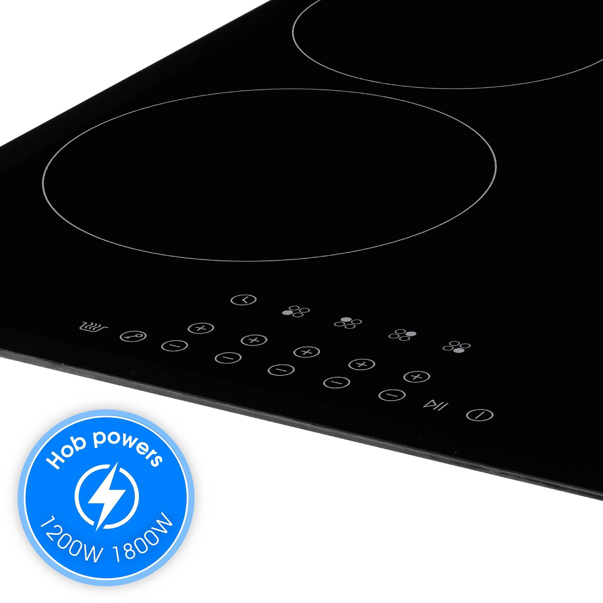 Black - Abode - A60EH301B 60cm 4 Zone Electric Hob in Black - 7