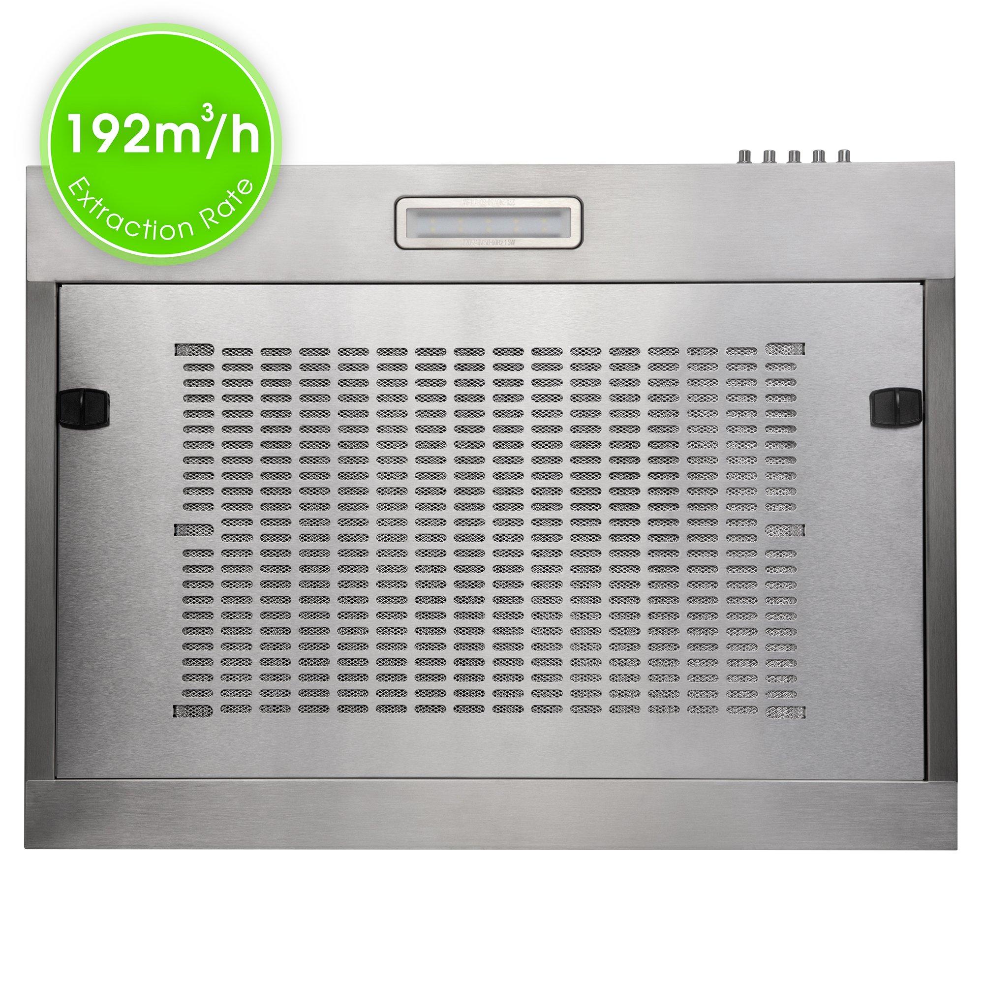 Stainless Steel - Abode - A60VSRCH0B1SS 60cm Manual Visor Cooker Hood - 7